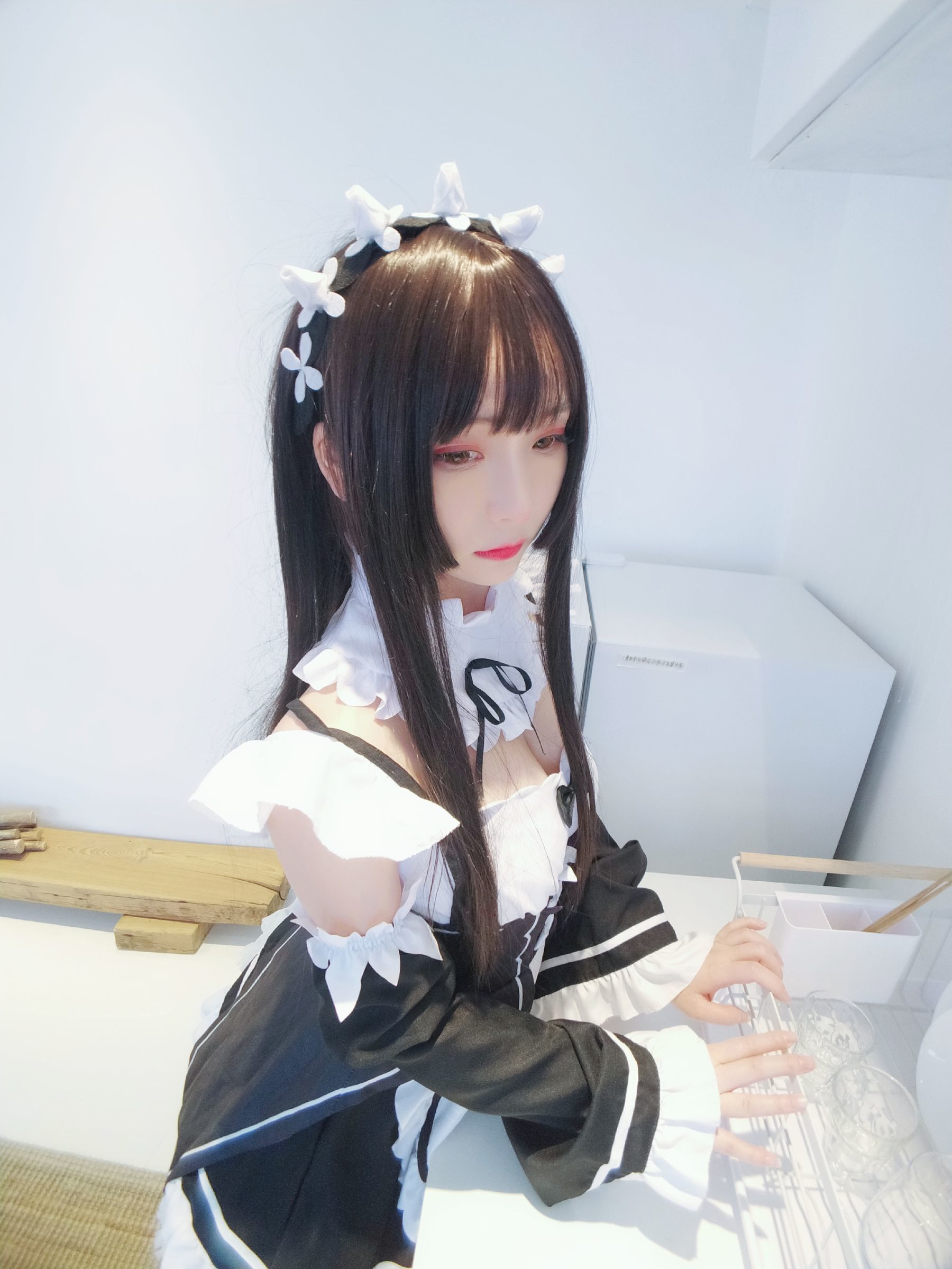 二次元美女古川kagura 黑白女仆-图24