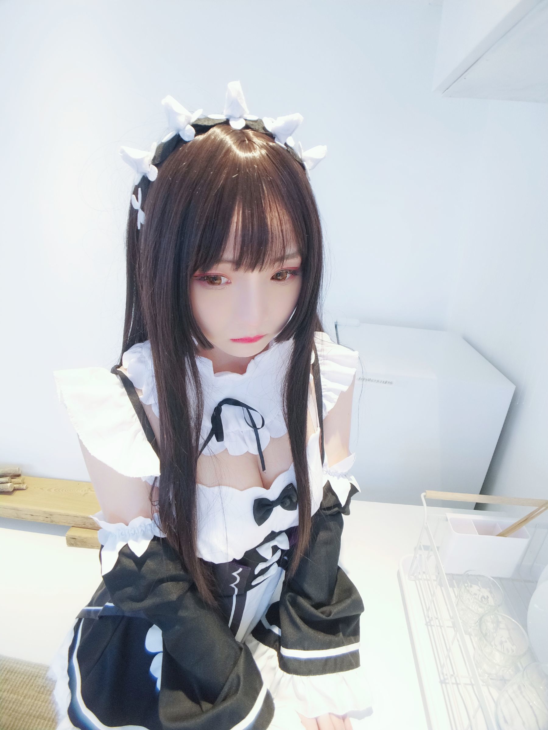 二次元美女古川kagura 黑白女仆-图25