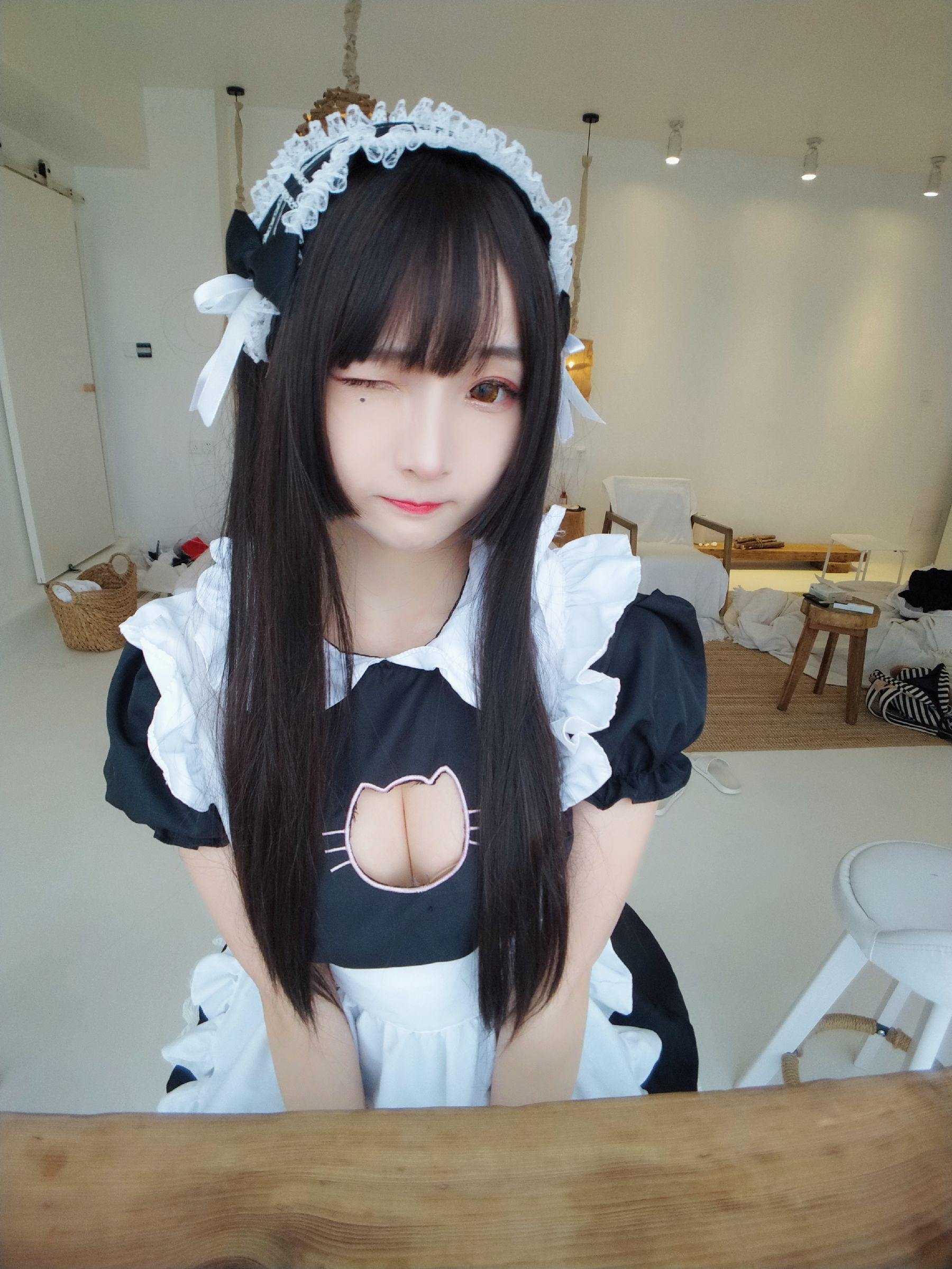 二次元美女古川kagura 黑白女仆-图6