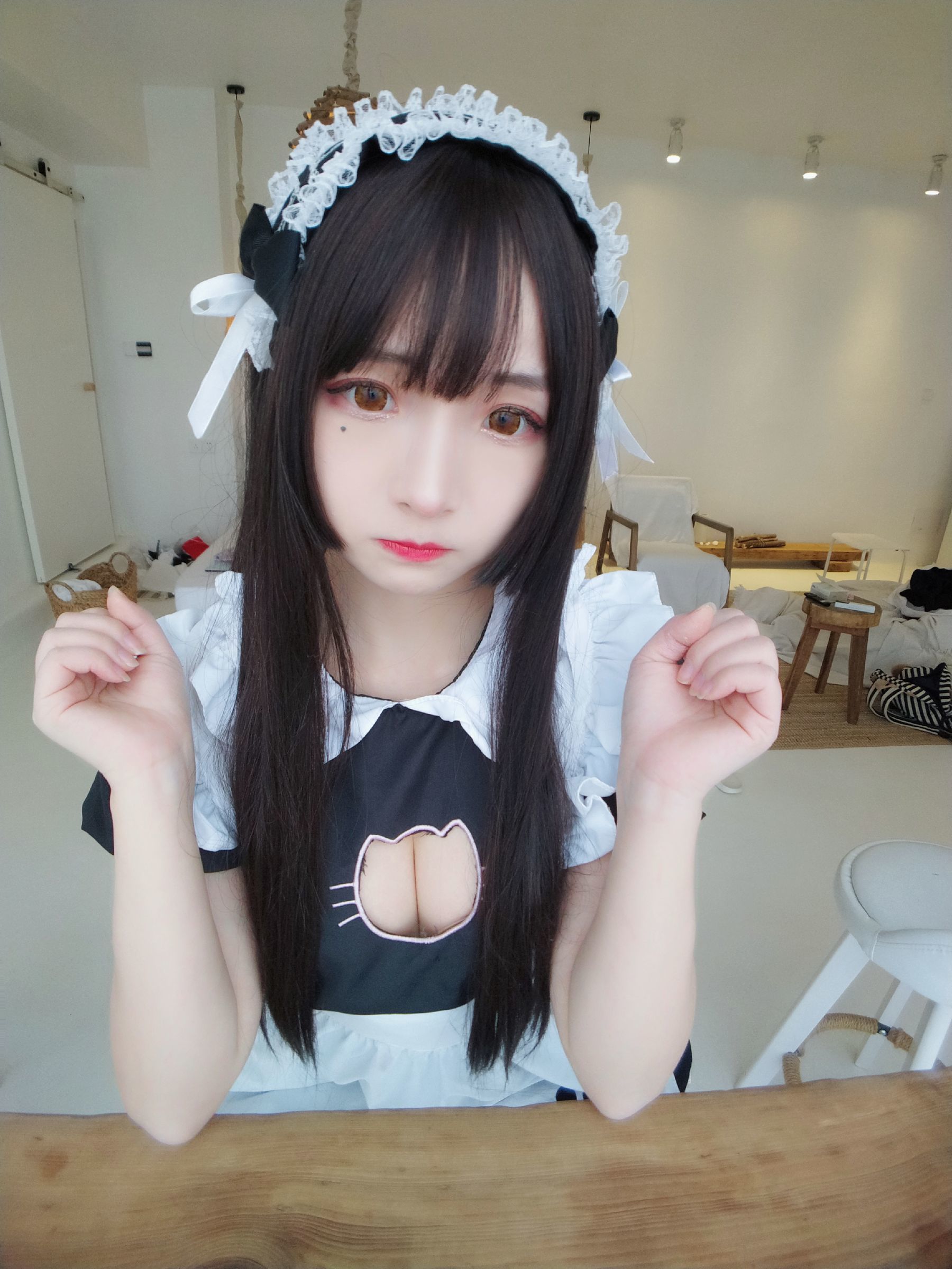 二次元美女古川kagura 黑白女仆-图8