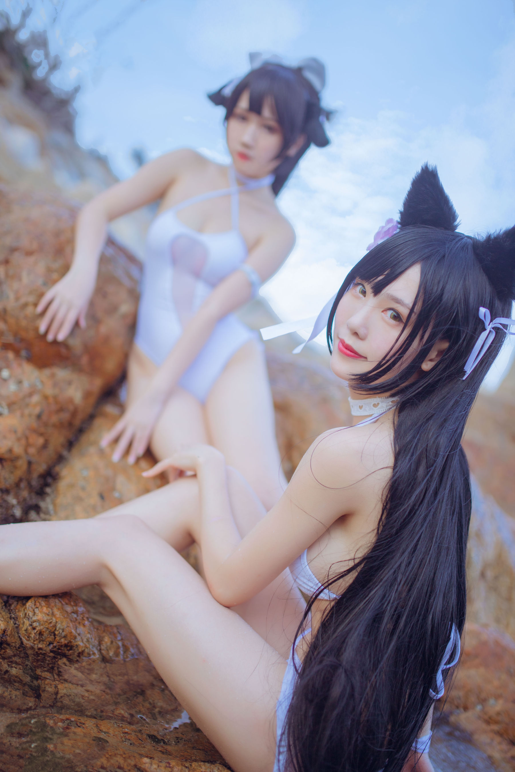 抖娘-利世图集 抖娘×不呆猫 獒犬海边泳装-图22