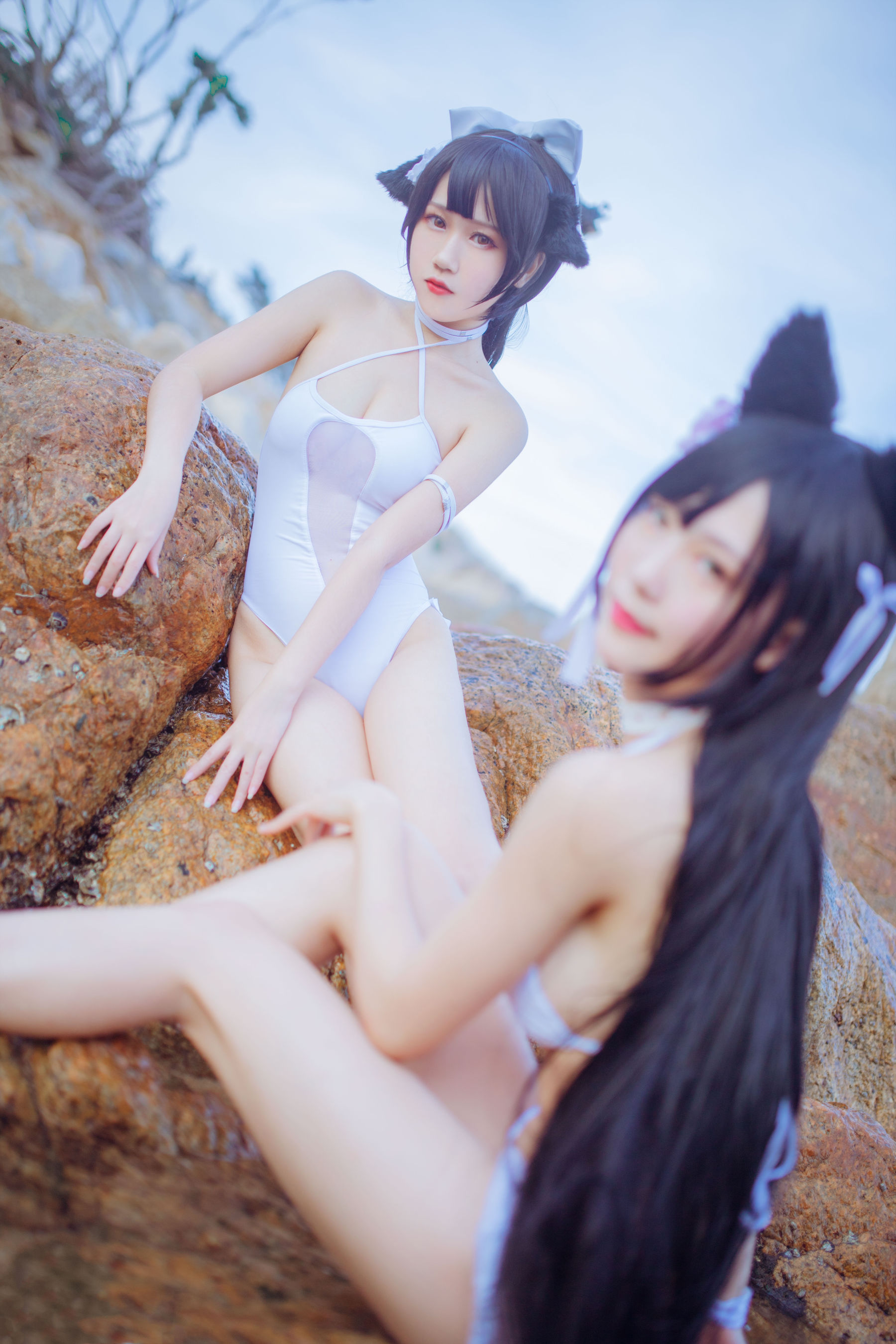 抖娘-利世图集 抖娘×不呆猫 獒犬海边泳装-图23