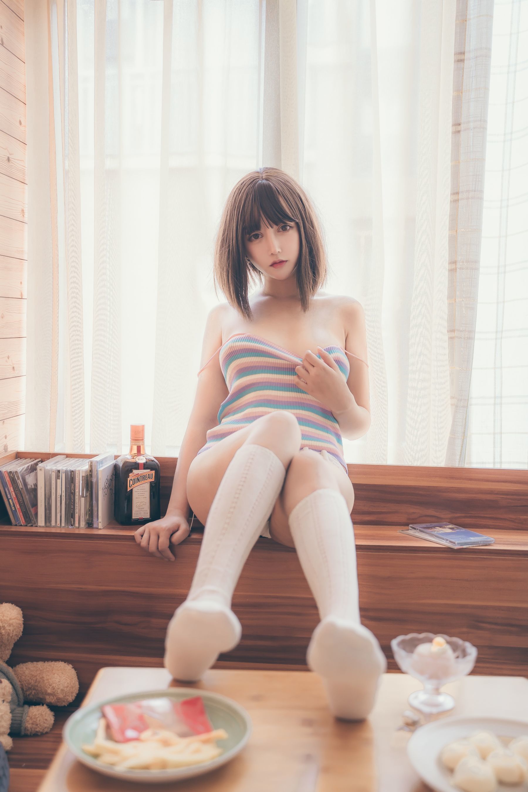 斗鱼米线线sama写真 复古性感-图25