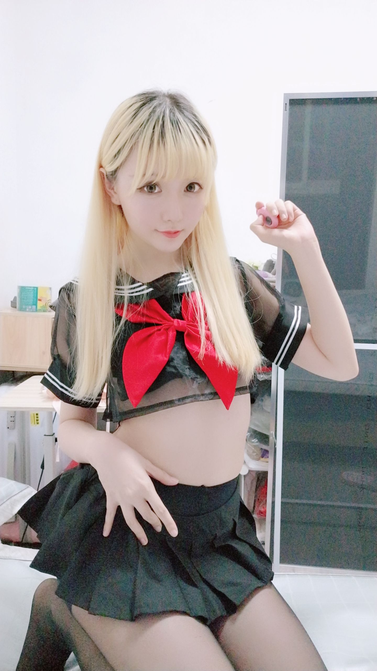 Coser小姐姐星之迟迟 黑制服-图14