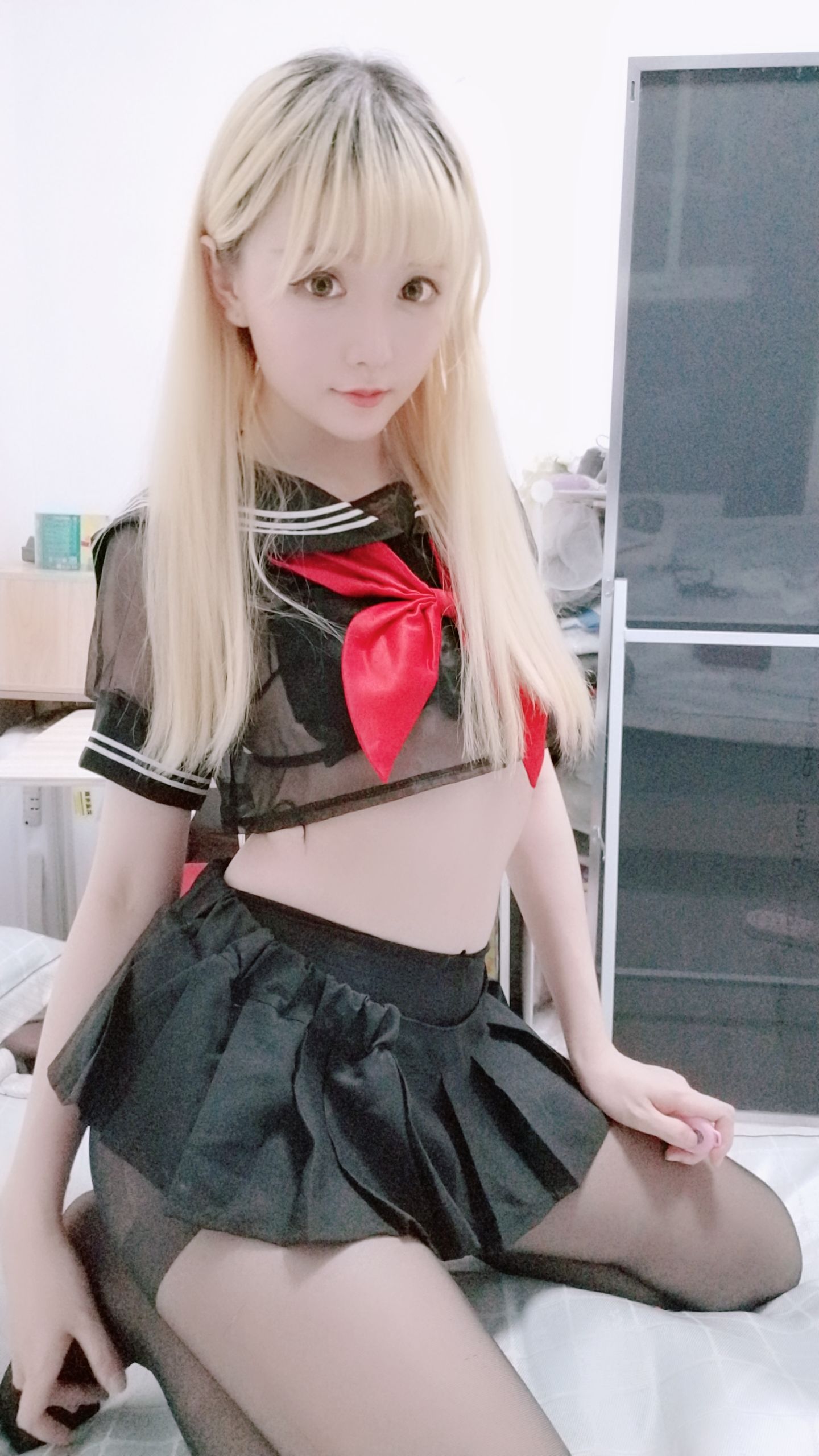 Coser小姐姐星之迟迟 黑制服-图22