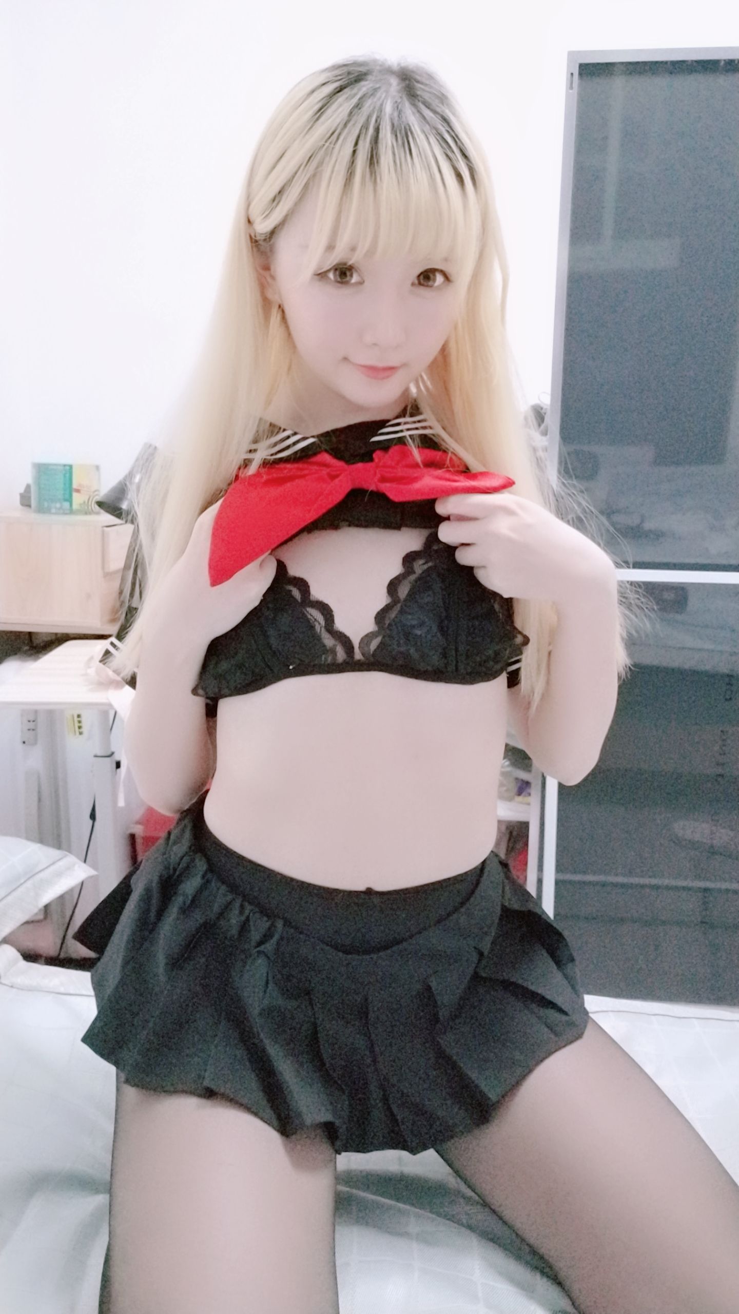 Coser小姐姐星之迟迟 黑制服-图24