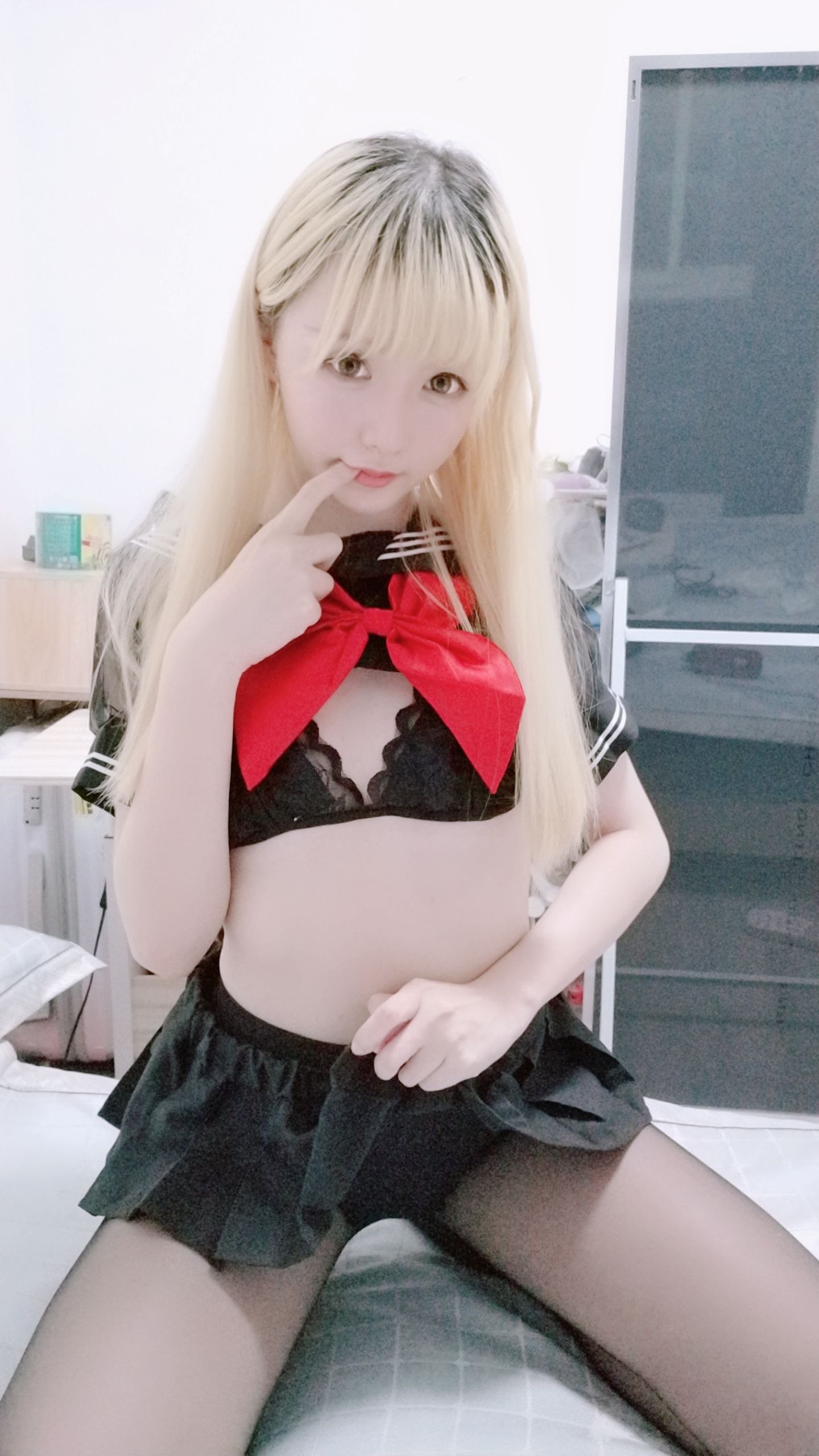 Coser小姐姐星之迟迟 黑制服-图27
