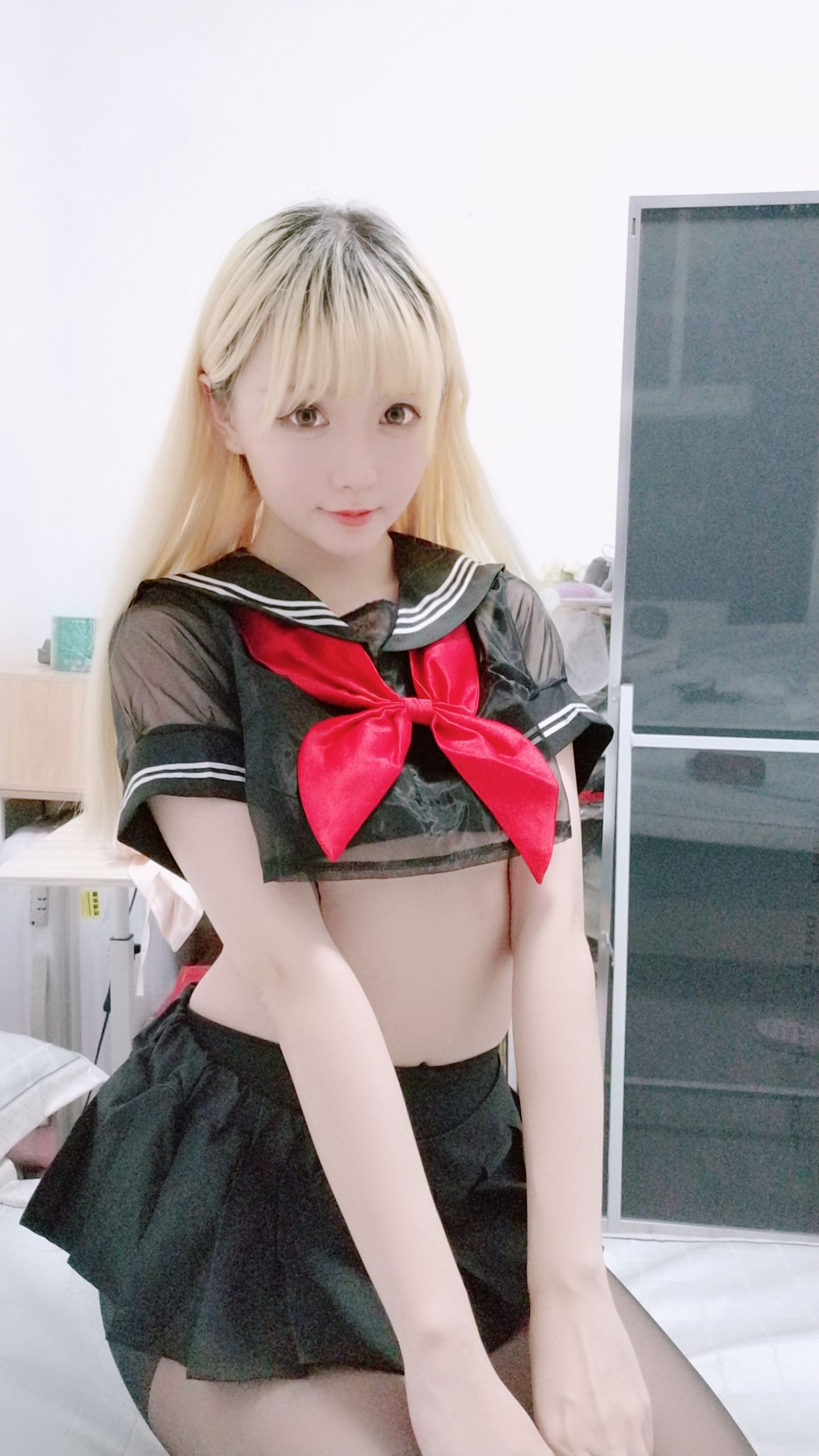 Coser小姐姐星之迟迟 黑制服-图34