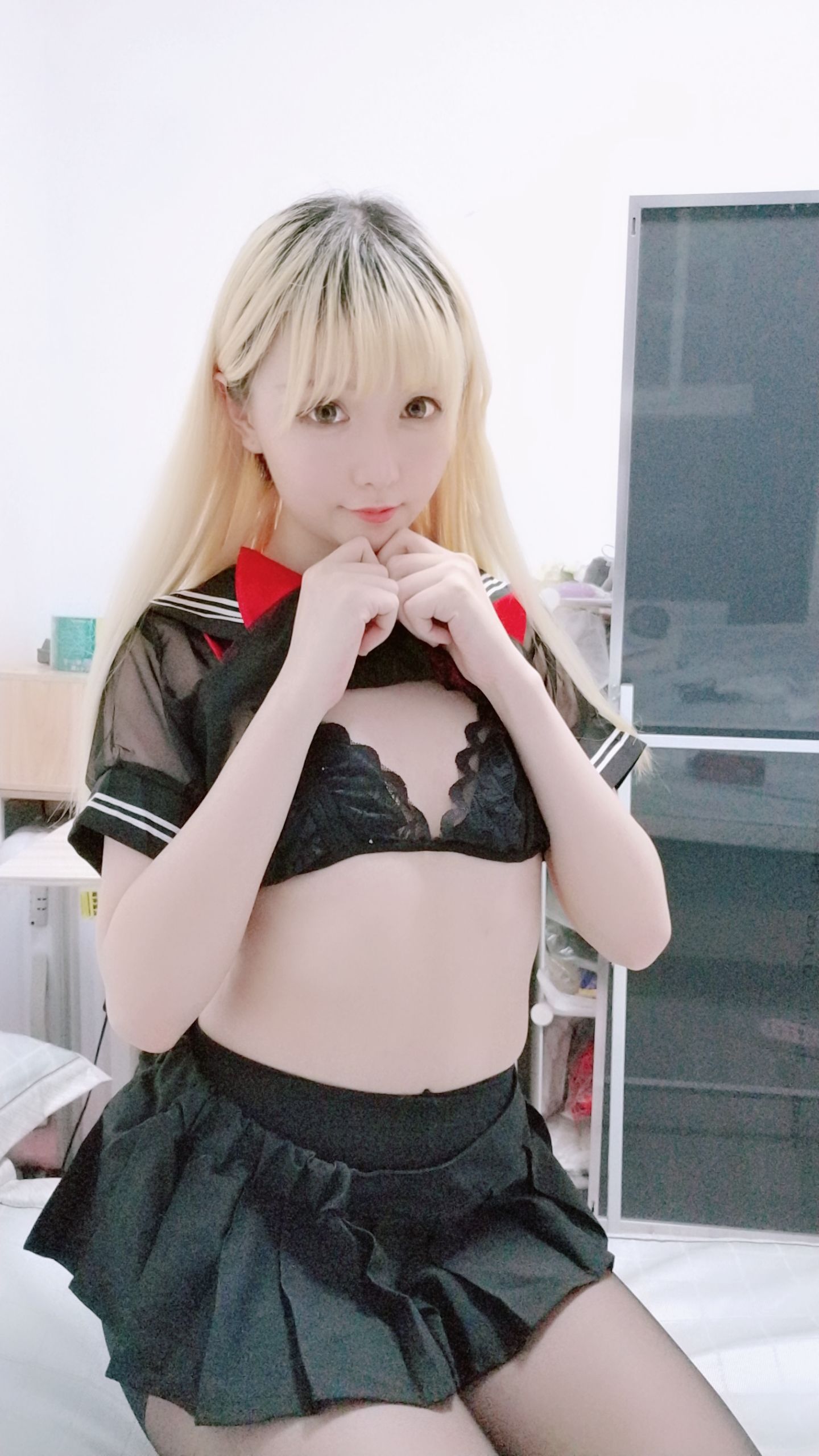 Coser小姐姐星之迟迟 黑制服-图35