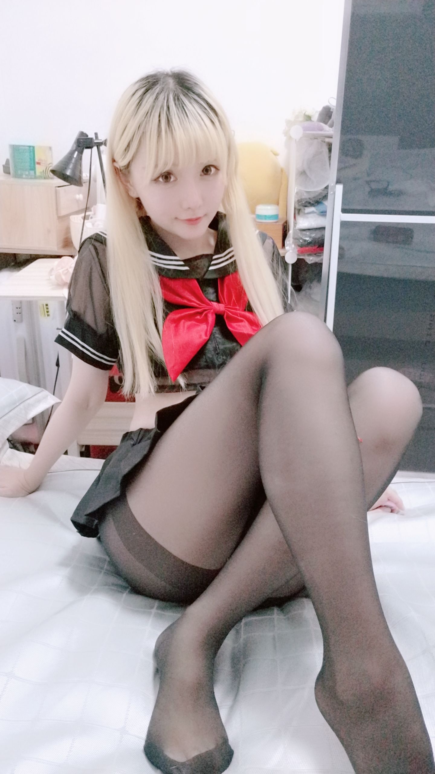 Coser小姐姐星之迟迟 黑制服-图39