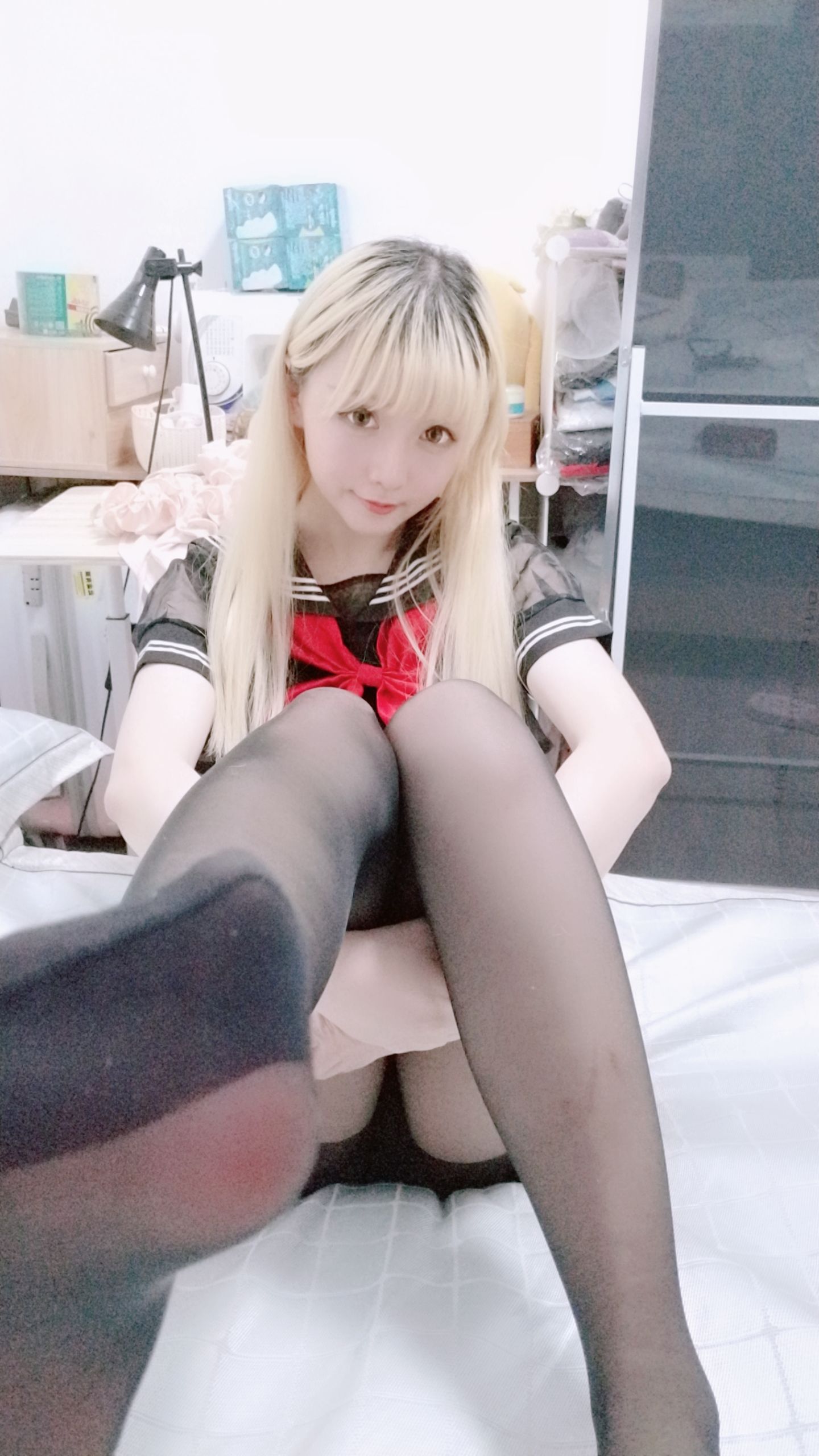 Coser小姐姐星之迟迟 黑制服-图47