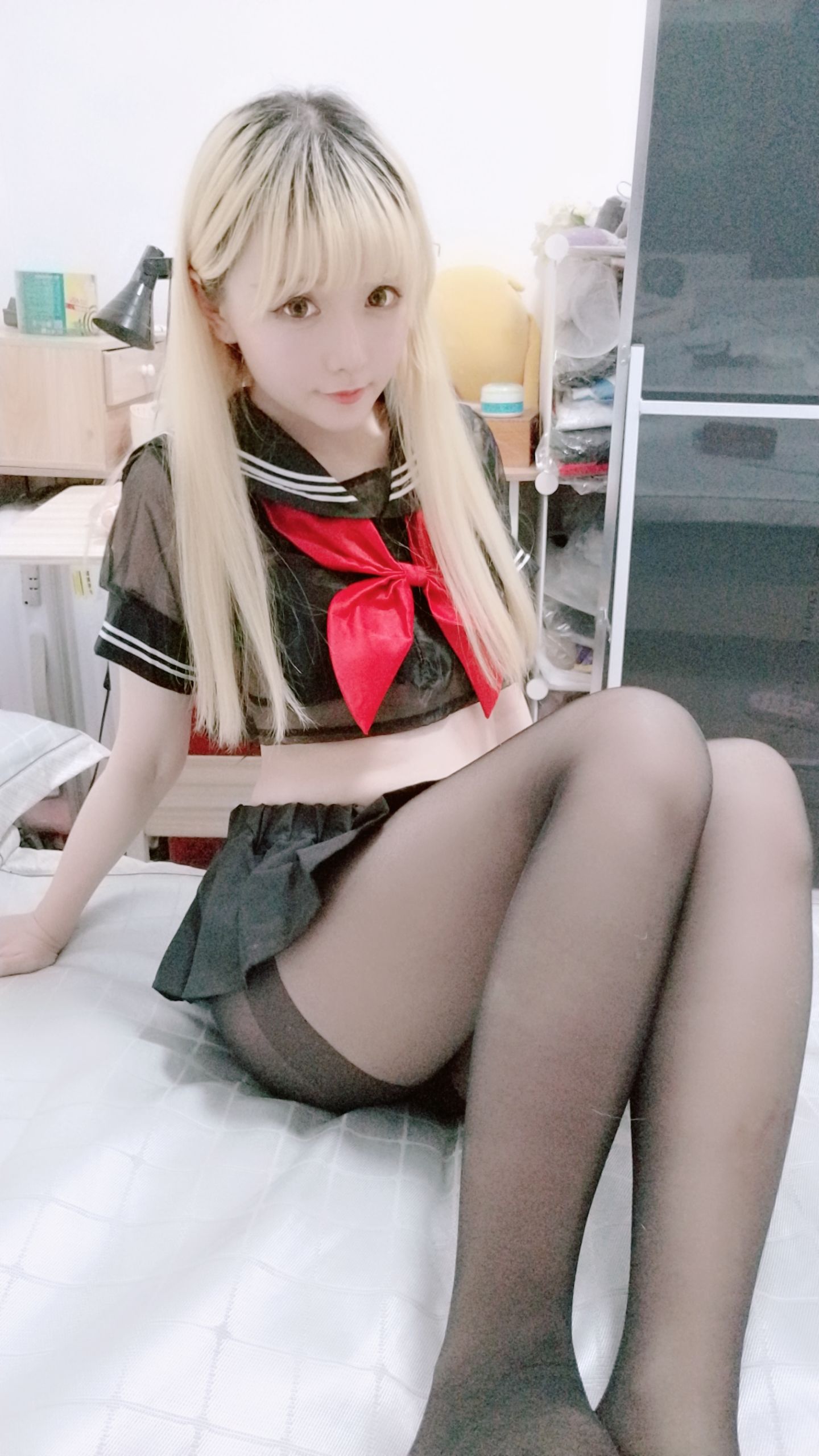 Coser小姐姐星之迟迟 黑制服-图48