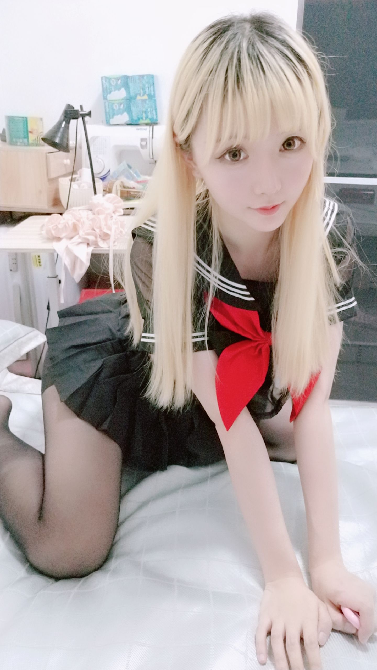 Coser小姐姐星之迟迟 黑制服-图57