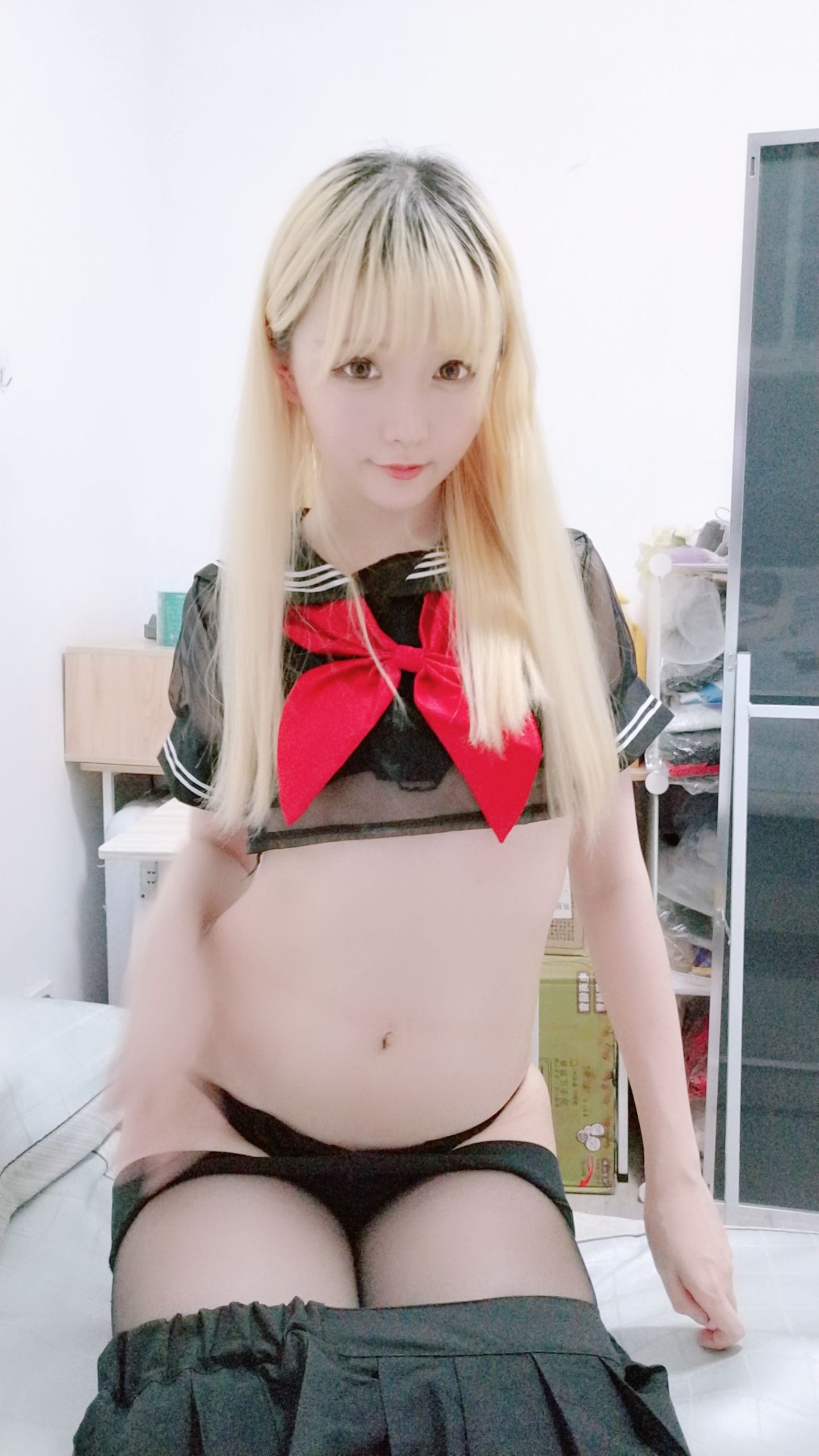Coser小姐姐星之迟迟 黑制服-图60