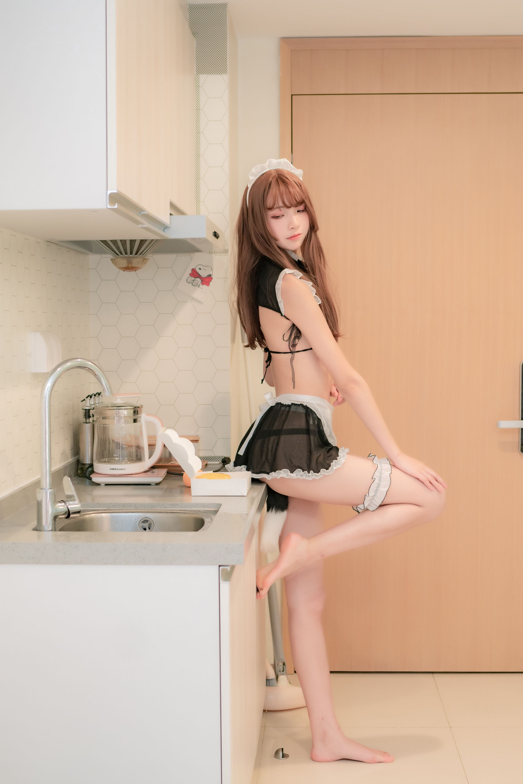 清纯妹子西瓜 私房女仆-图6