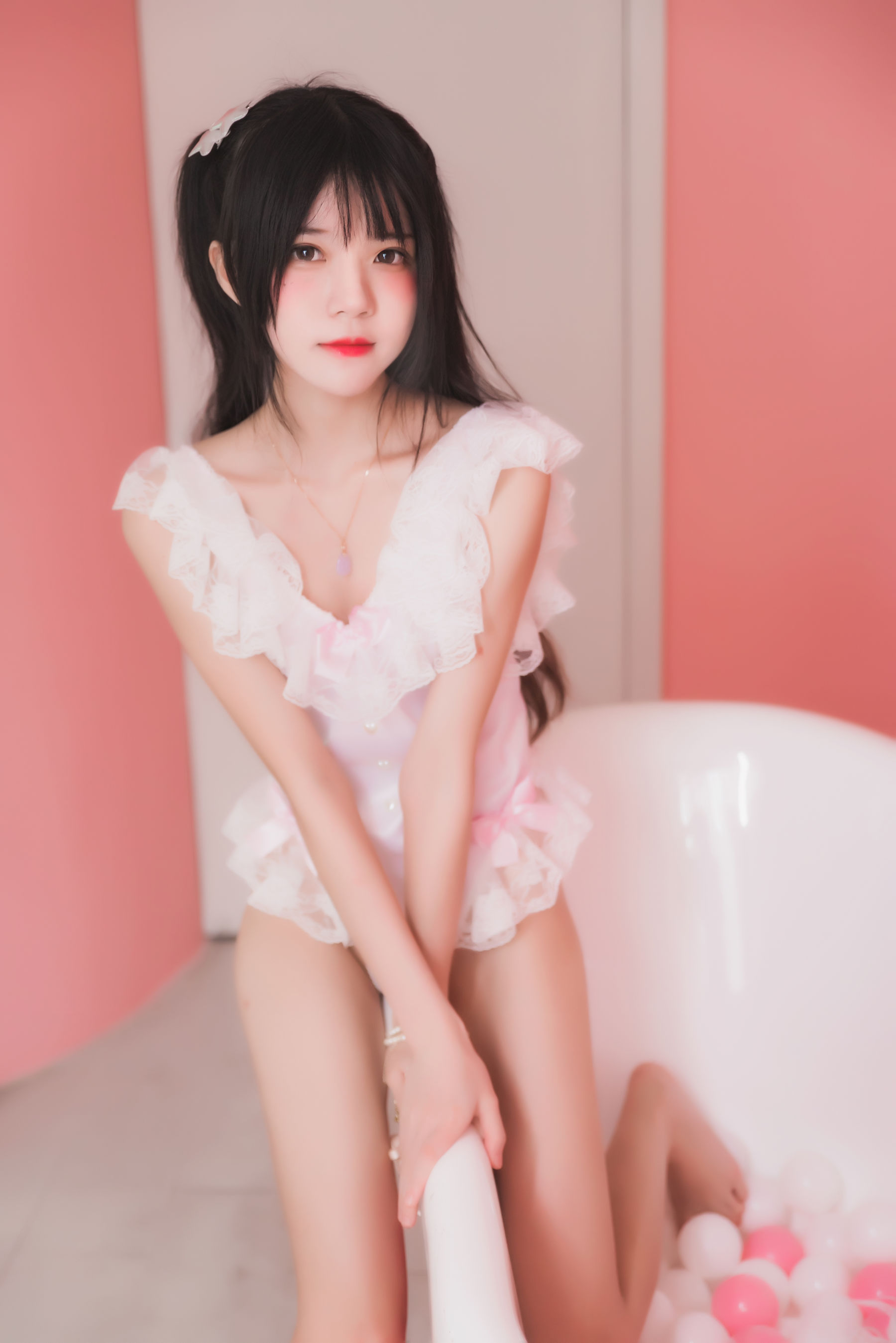 桜桃喵 冬眠系列 粉色浴缸-图23