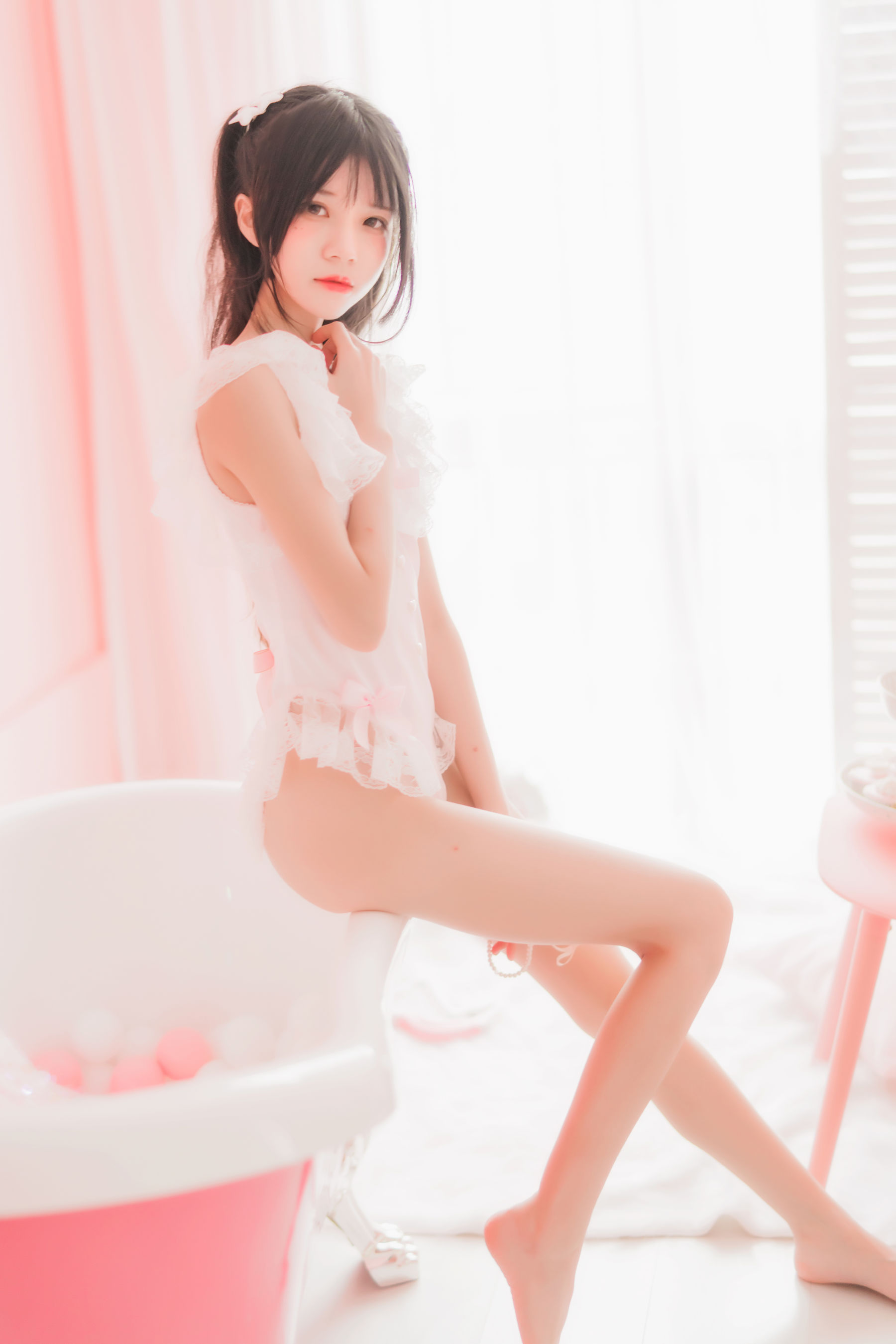 桜桃喵 冬眠系列 粉色浴缸-图45