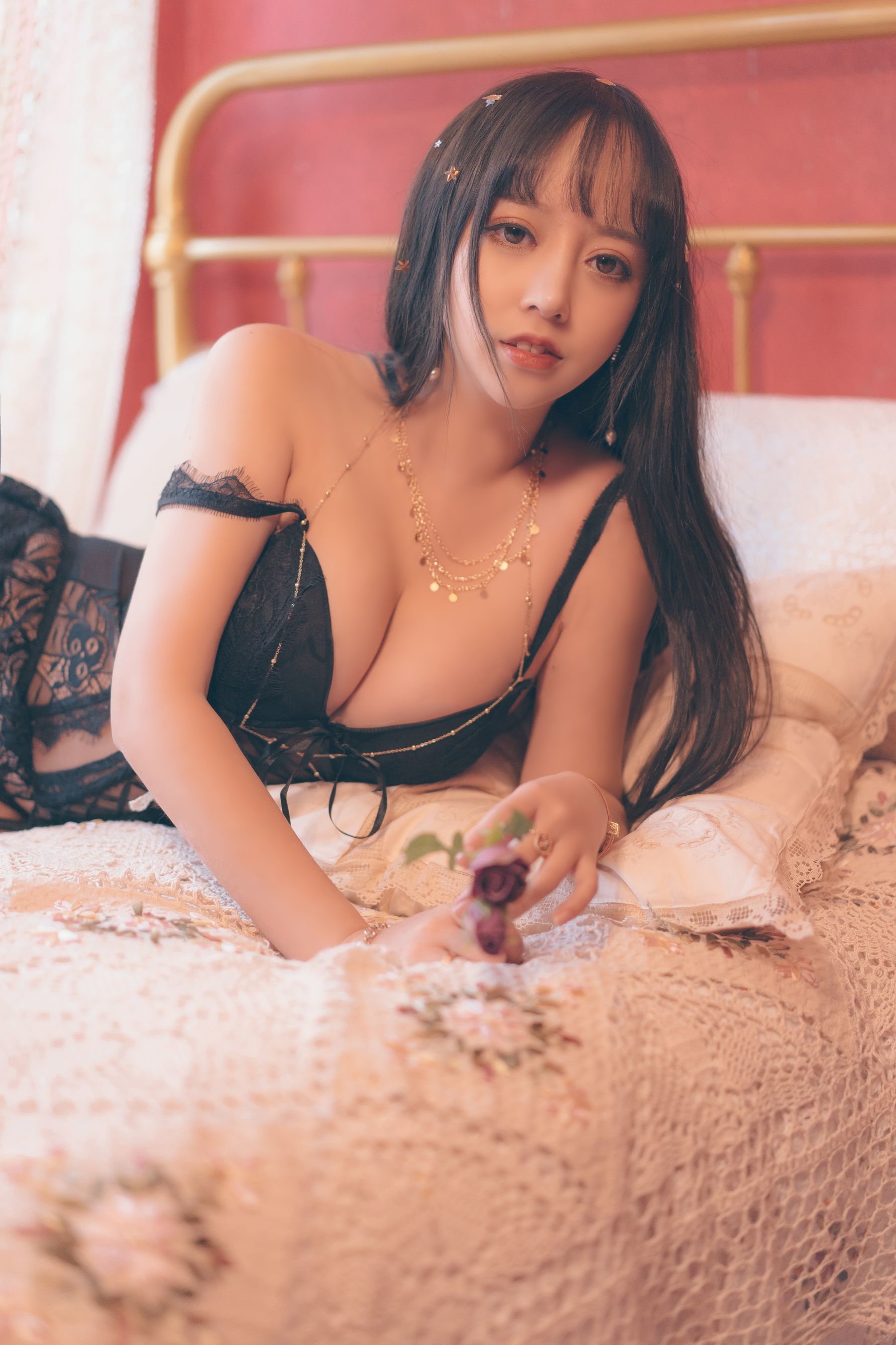 斗鱼米线线sama写真 6点半的月亮-图11