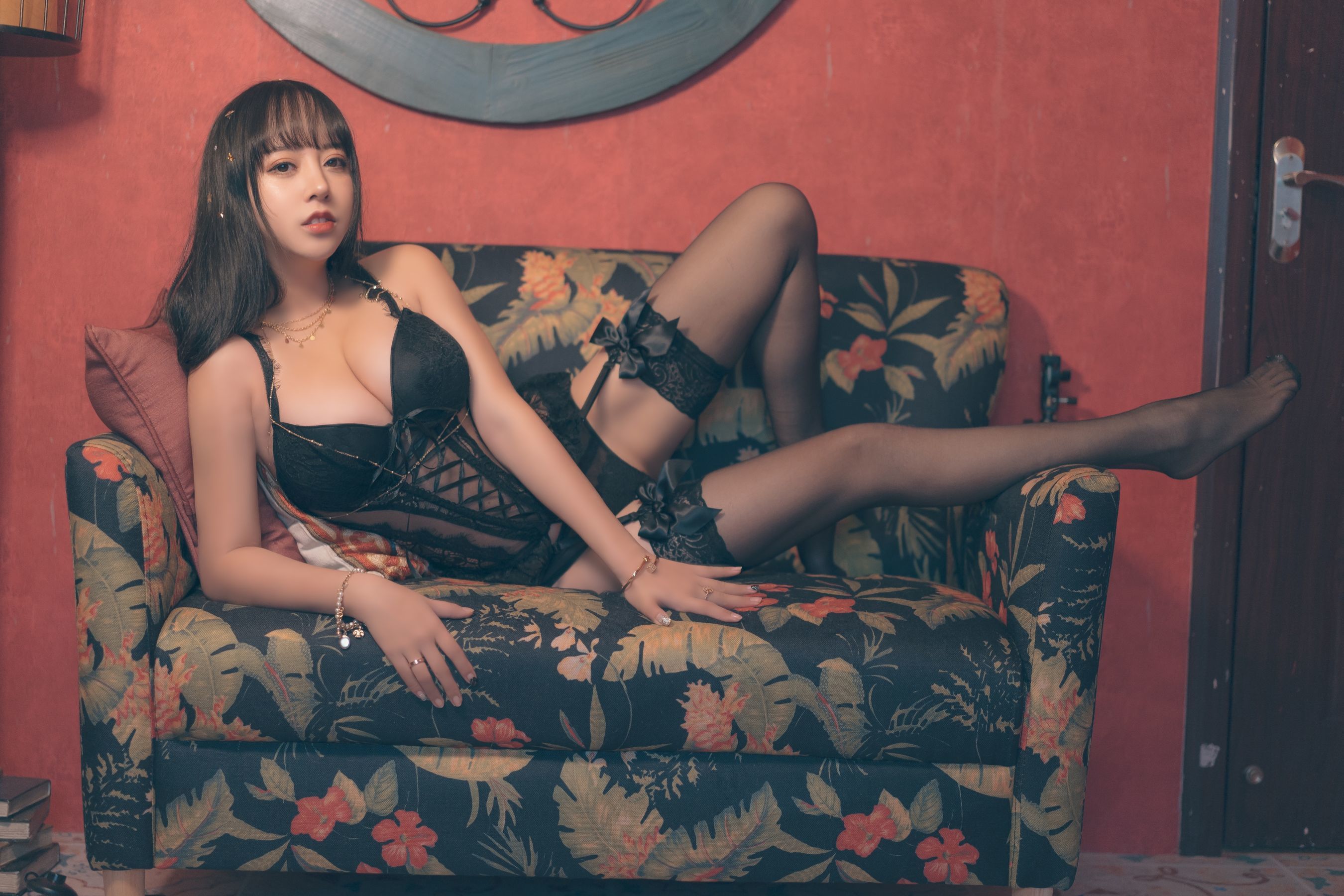斗鱼米线线sama写真 6点半的月亮-图32