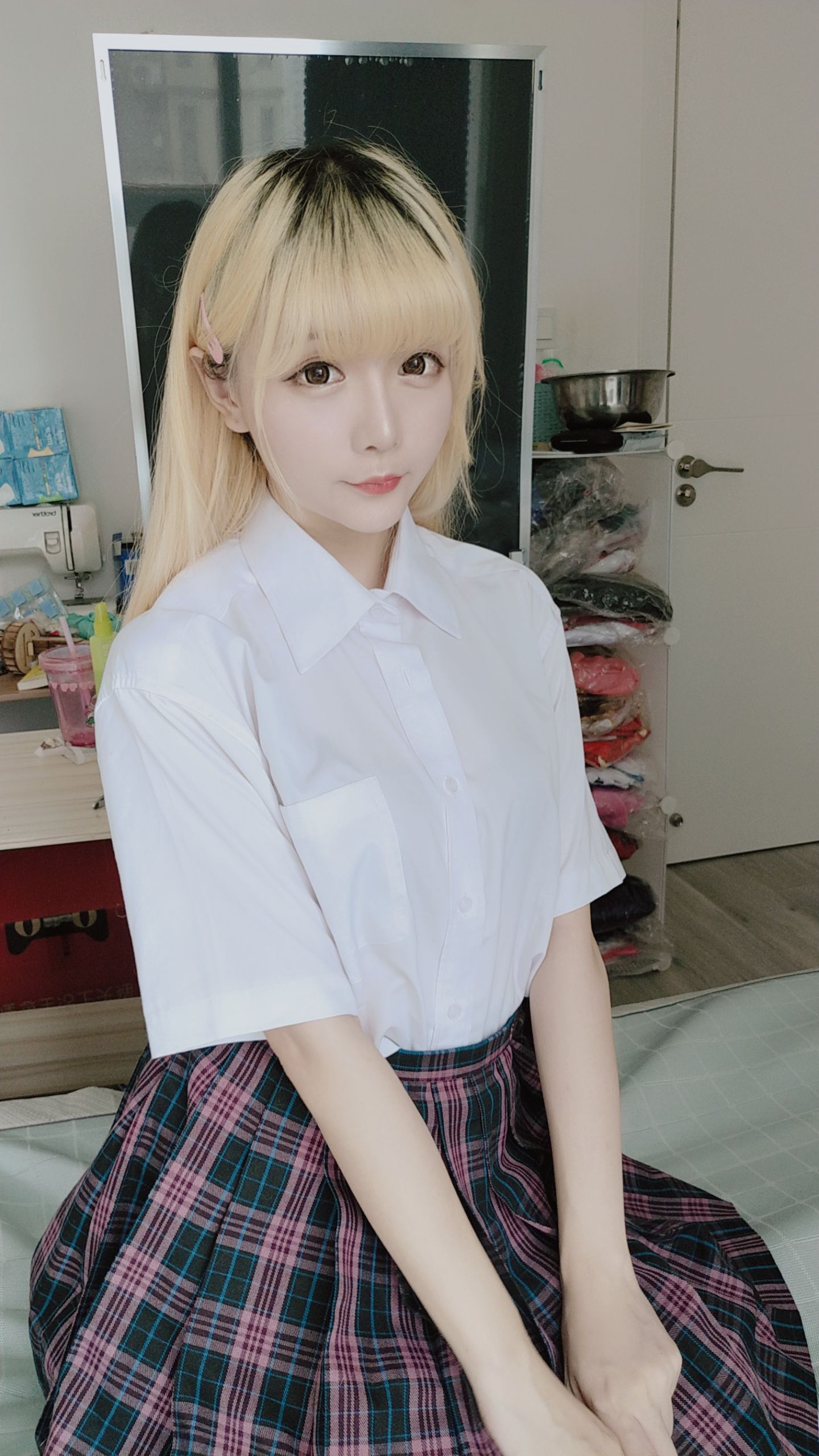 Coser小姐姐星之迟迟 jk格子裙-图13