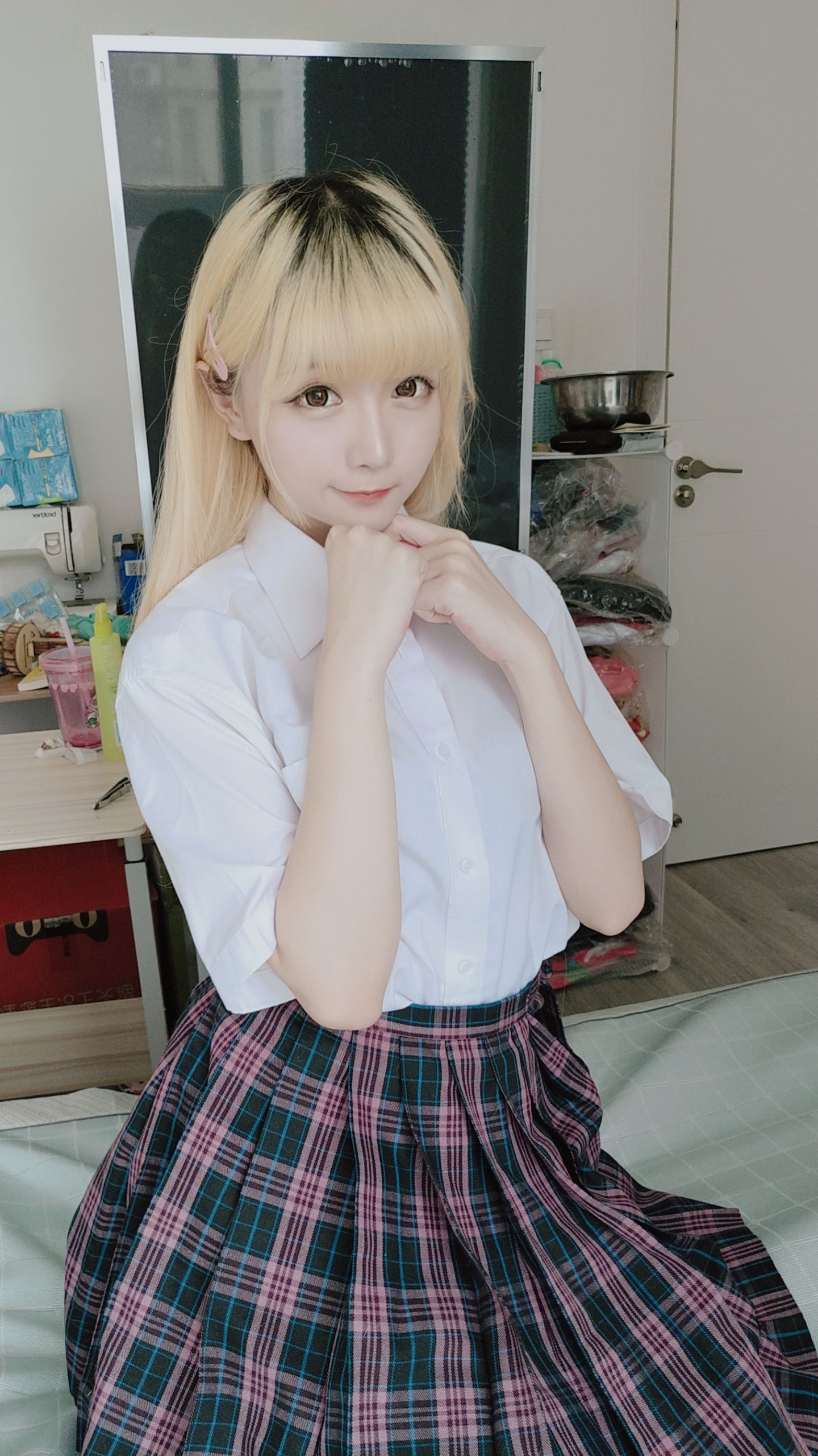 Coser小姐姐星之迟迟 jk格子裙-图14