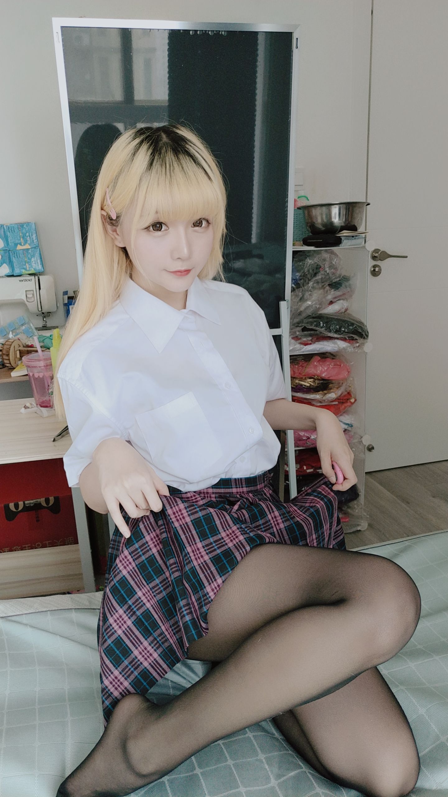 Coser小姐姐星之迟迟 jk格子裙-图17
