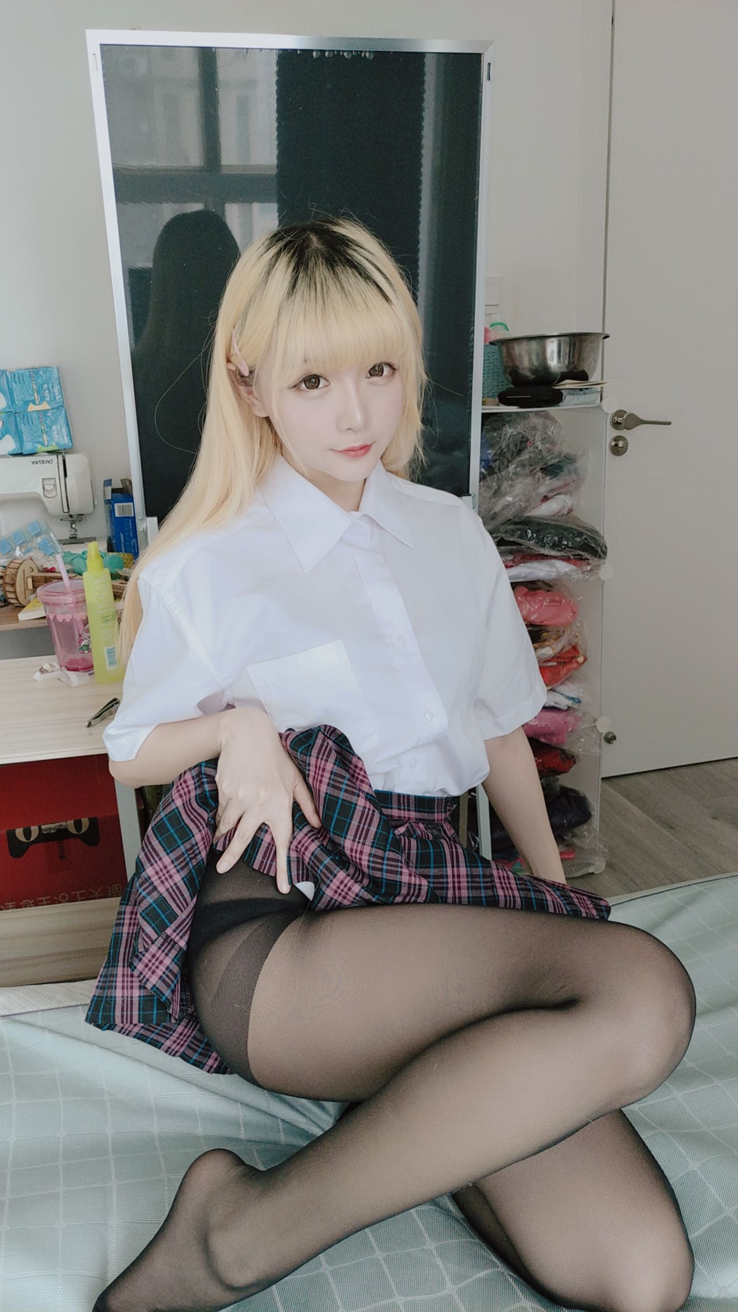 Coser小姐姐星之迟迟 jk格子裙-图18