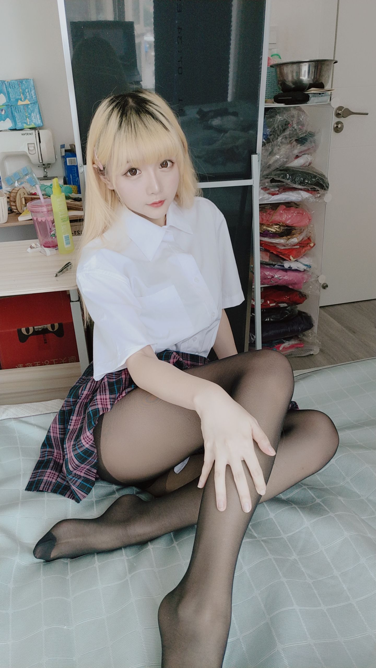Coser小姐姐星之迟迟 jk格子裙-图20