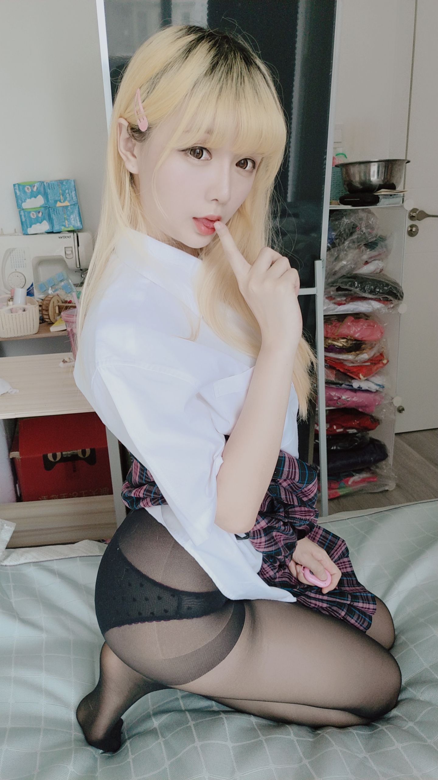 Coser小姐姐星之迟迟 jk格子裙-图32
