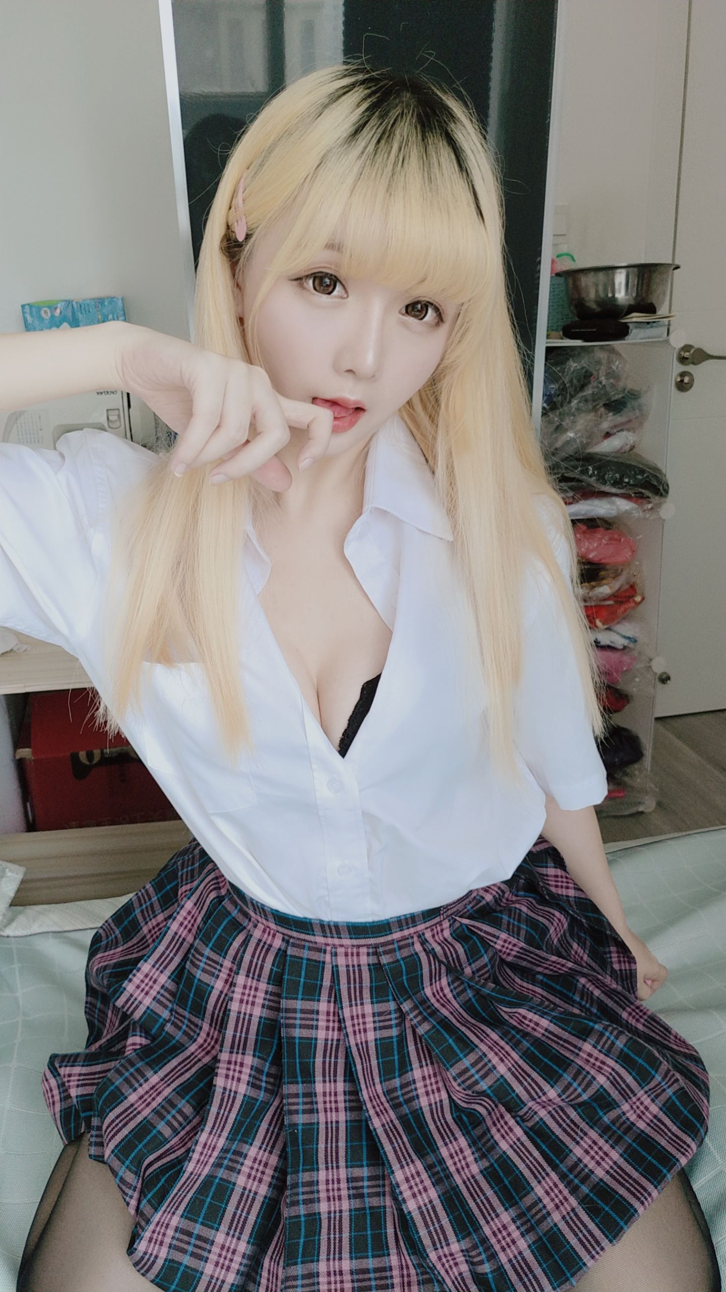Coser小姐姐星之迟迟 jk格子裙-图40