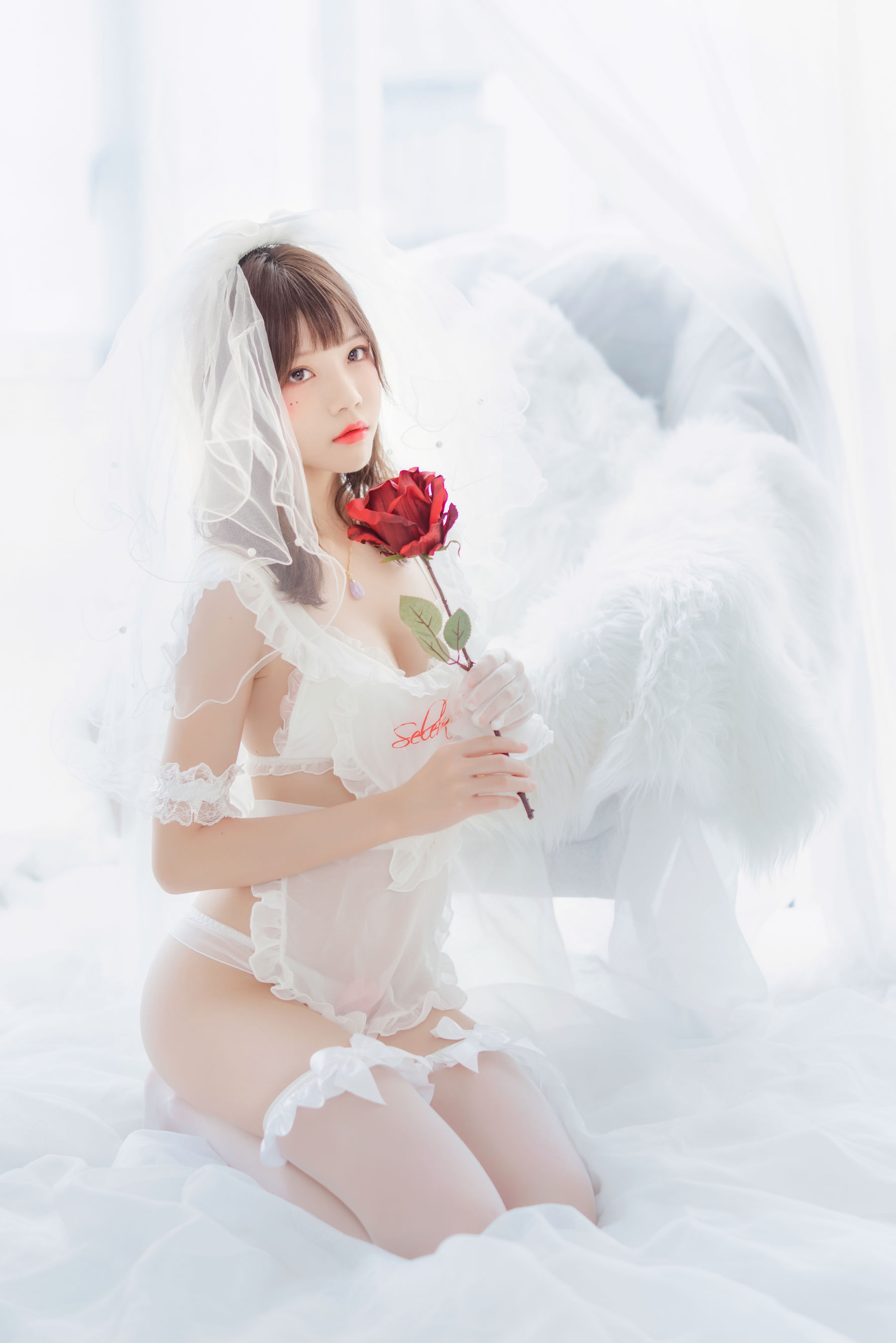 桜桃喵 轻纱02-图0