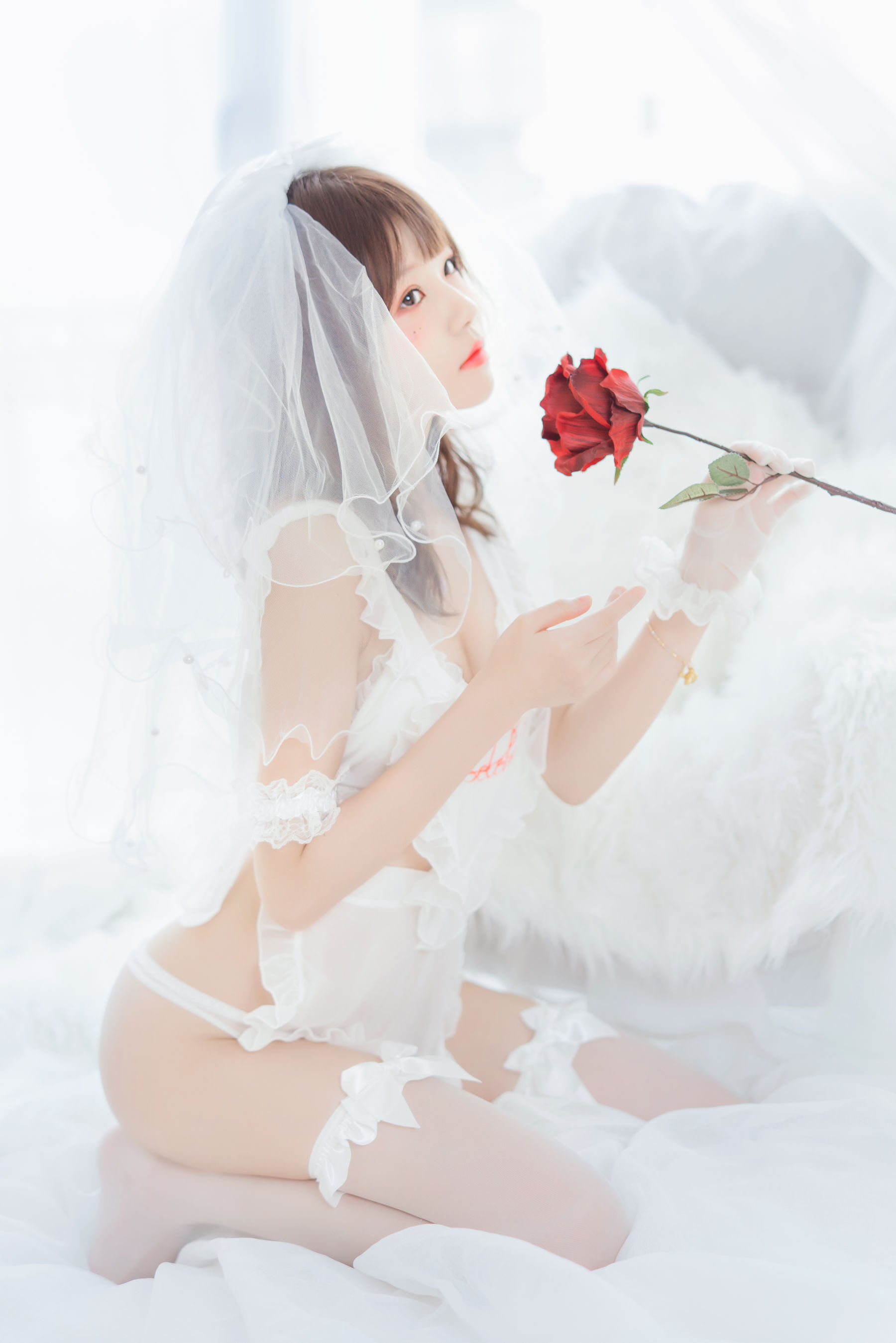 桜桃喵 轻纱02-图3