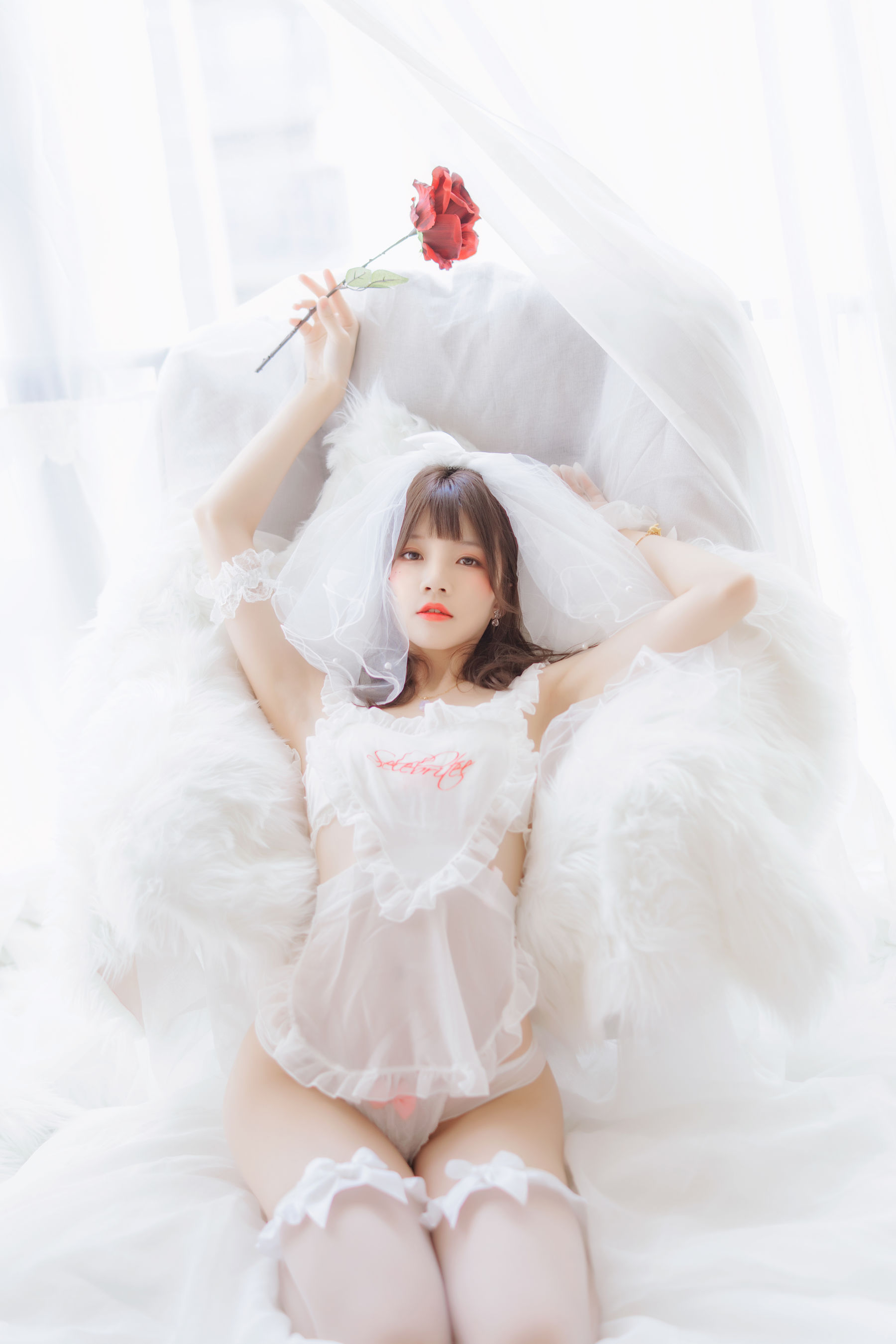 桜桃喵 轻纱02-图5