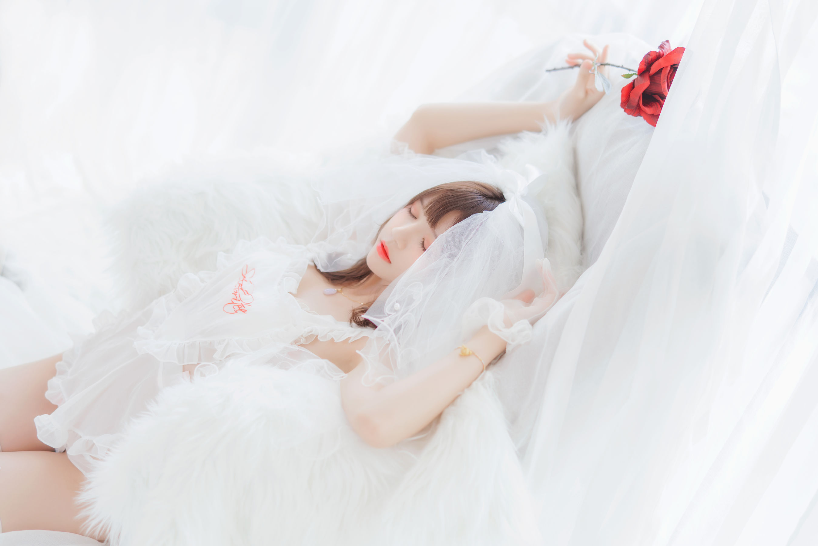 桜桃喵 轻纱02-图6