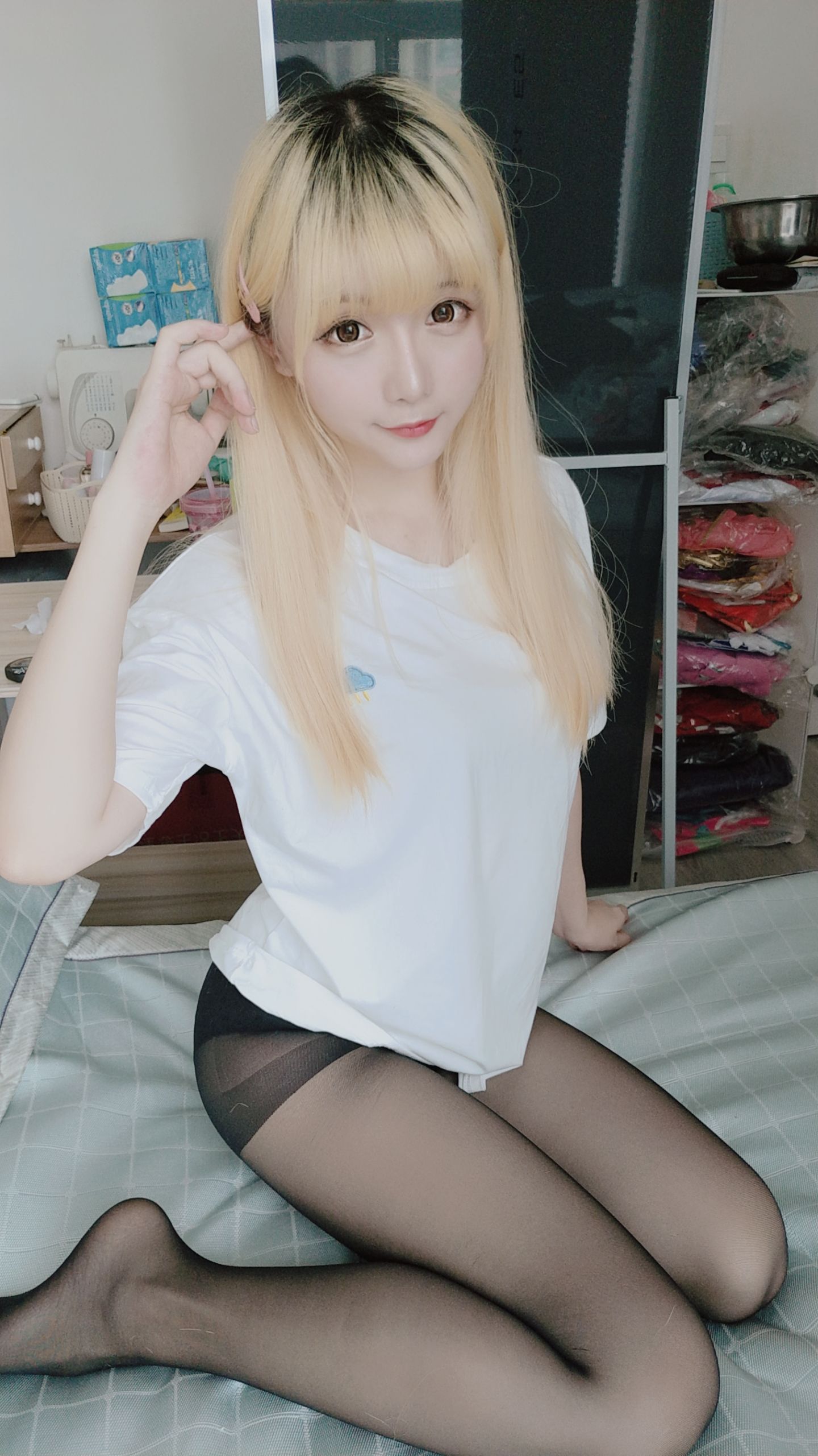 Coser小姐姐星之迟迟 白T恤-图4