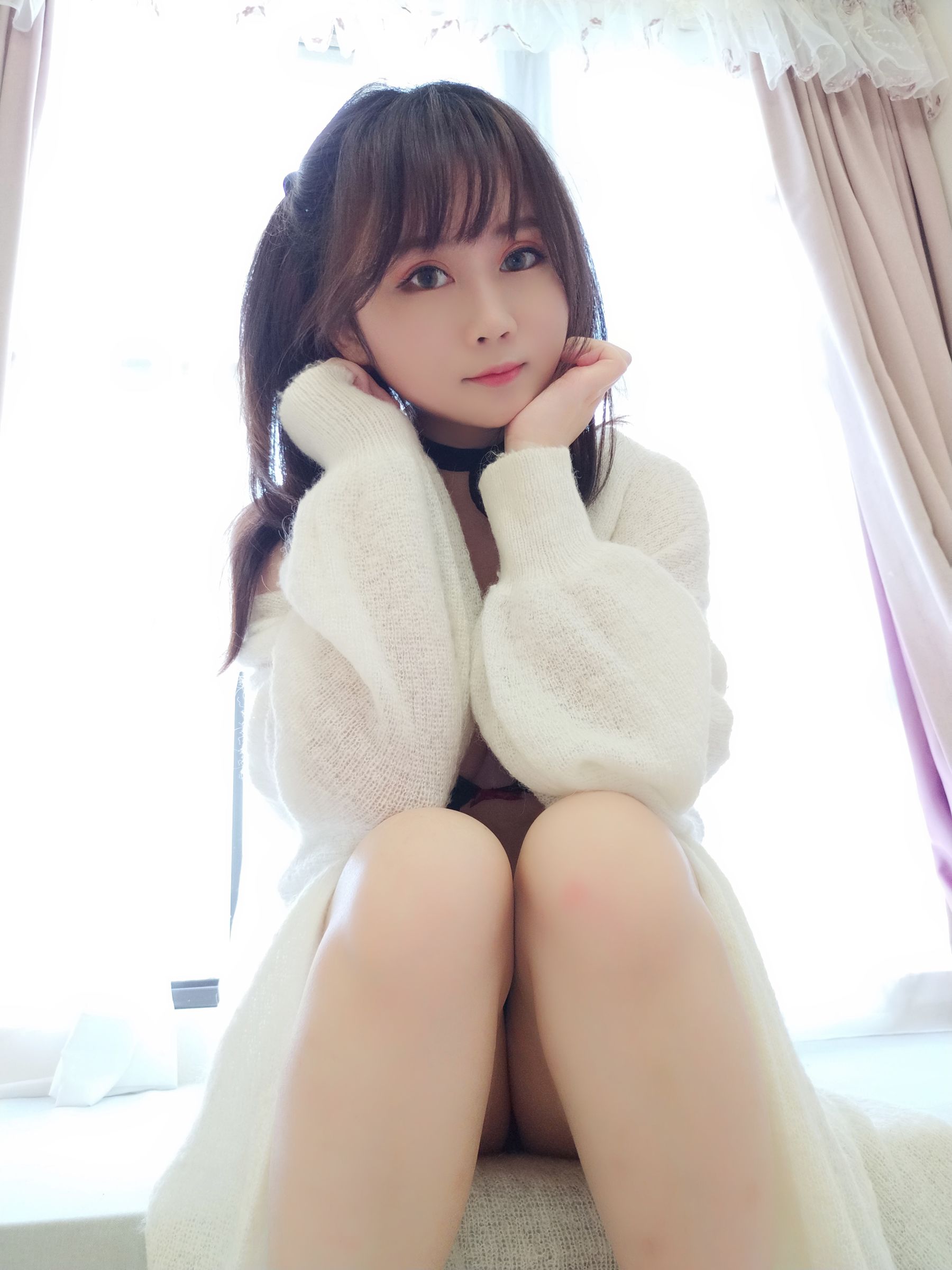蜜桃少女是依酱呀 黑色情趣内衣-图16