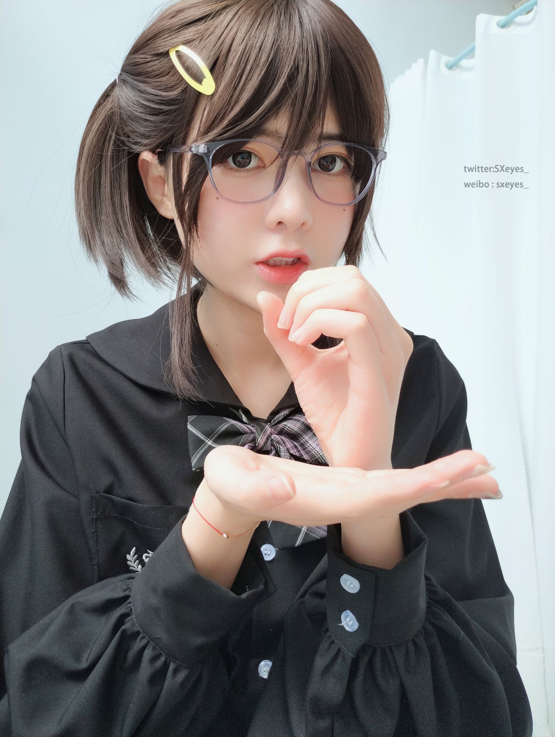 萌妹子眼酱大魔王w JK眼镜妹-图17