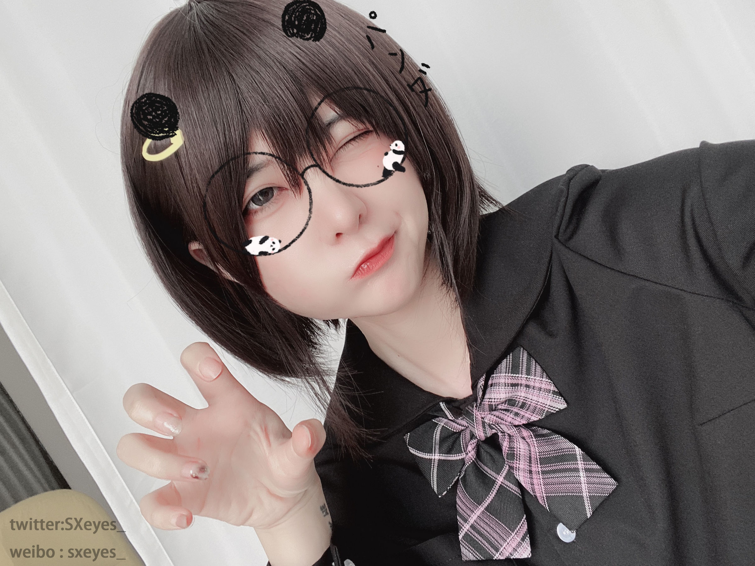 萌妹子眼酱大魔王w JK眼镜妹-图19
