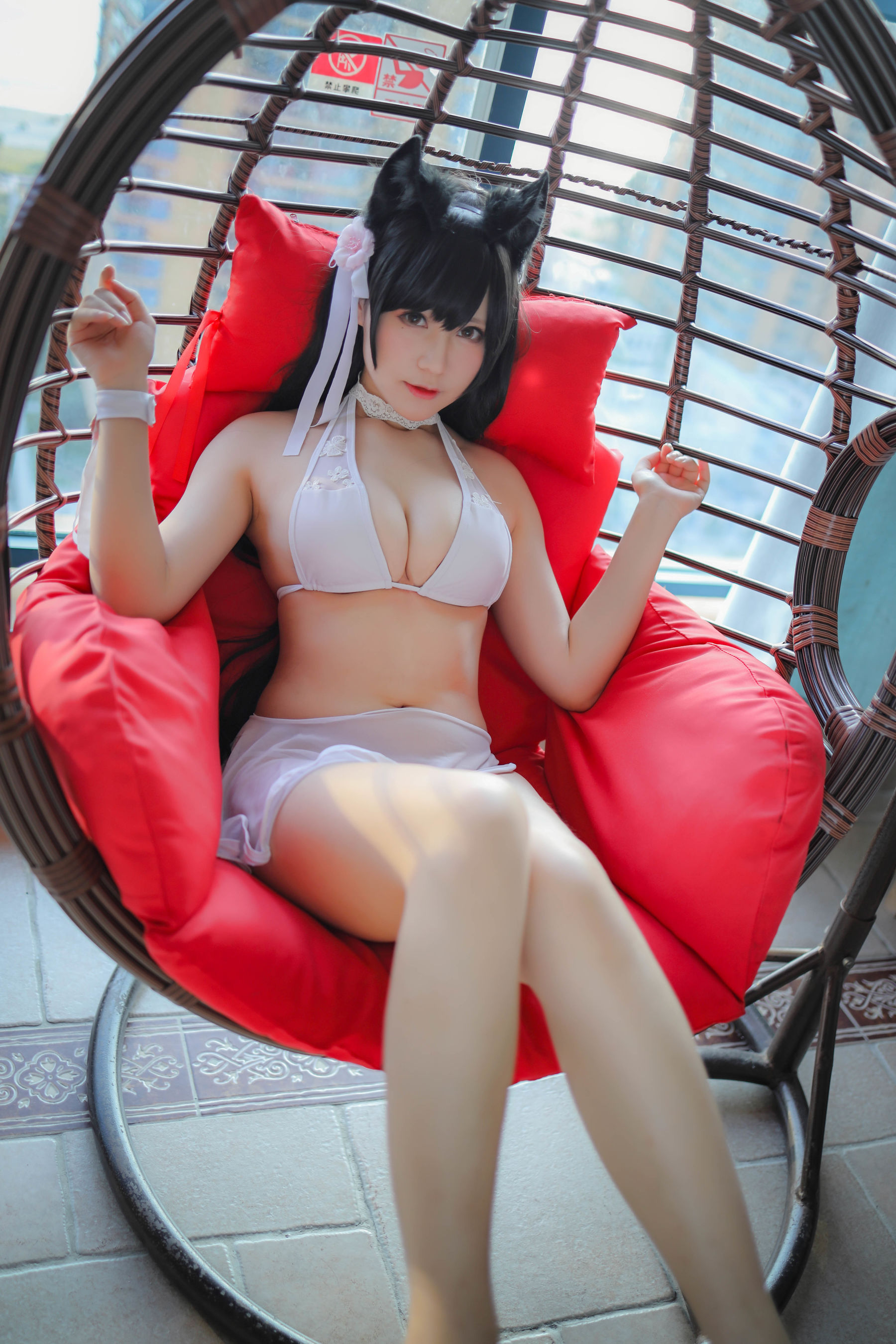 萌妹子Nyako喵子 爱宕泳装-图0
