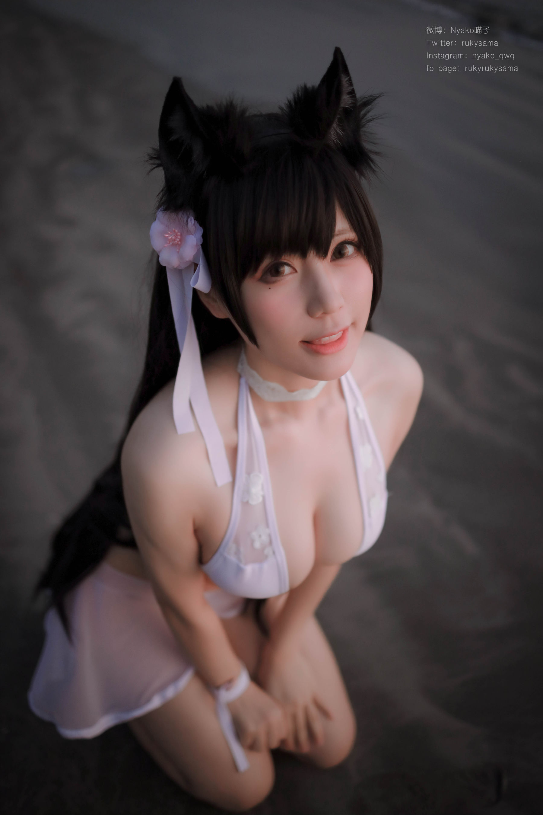 萌妹子Nyako喵子 爱宕泳装-图18