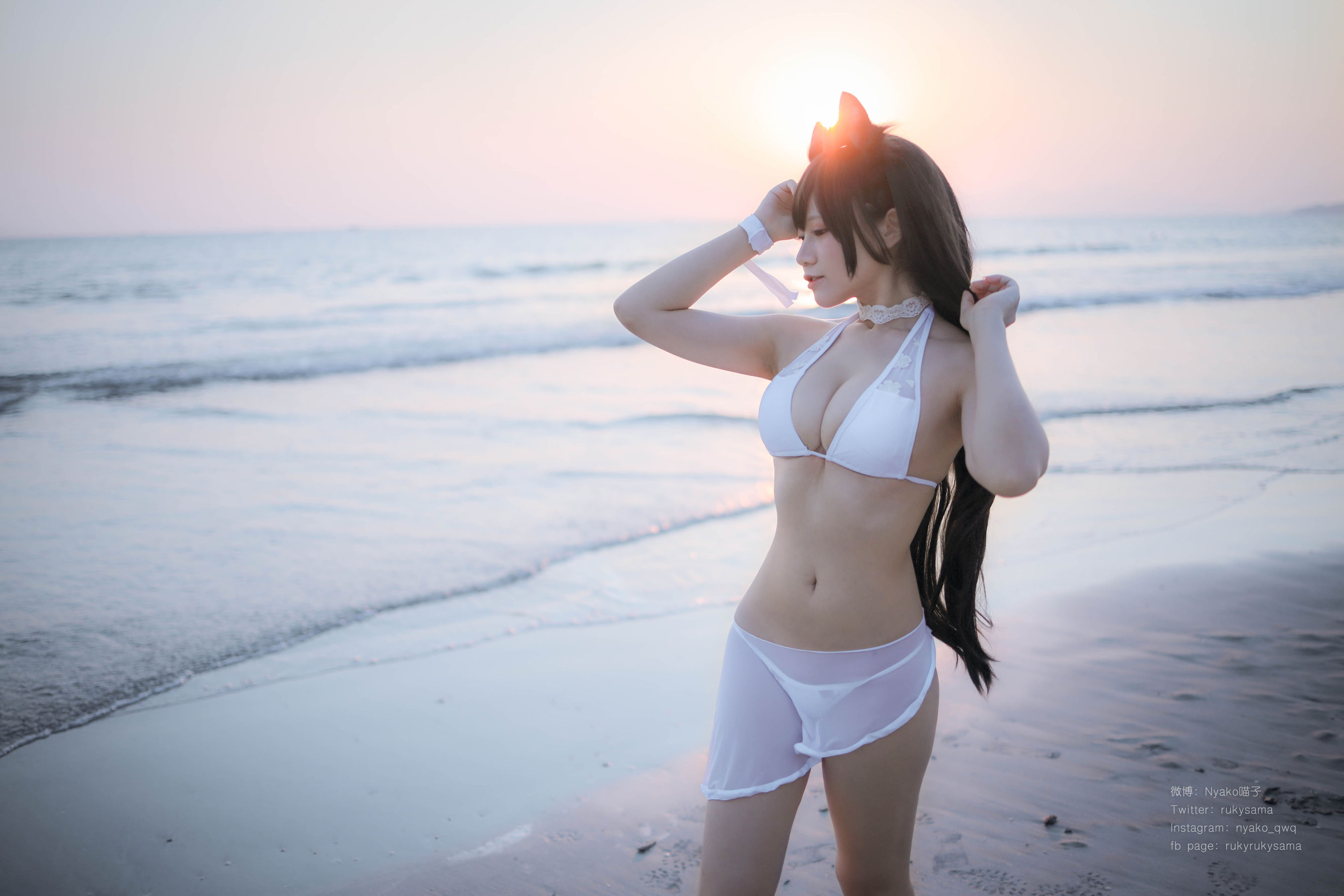 萌妹子Nyako喵子 爱宕泳装-图1