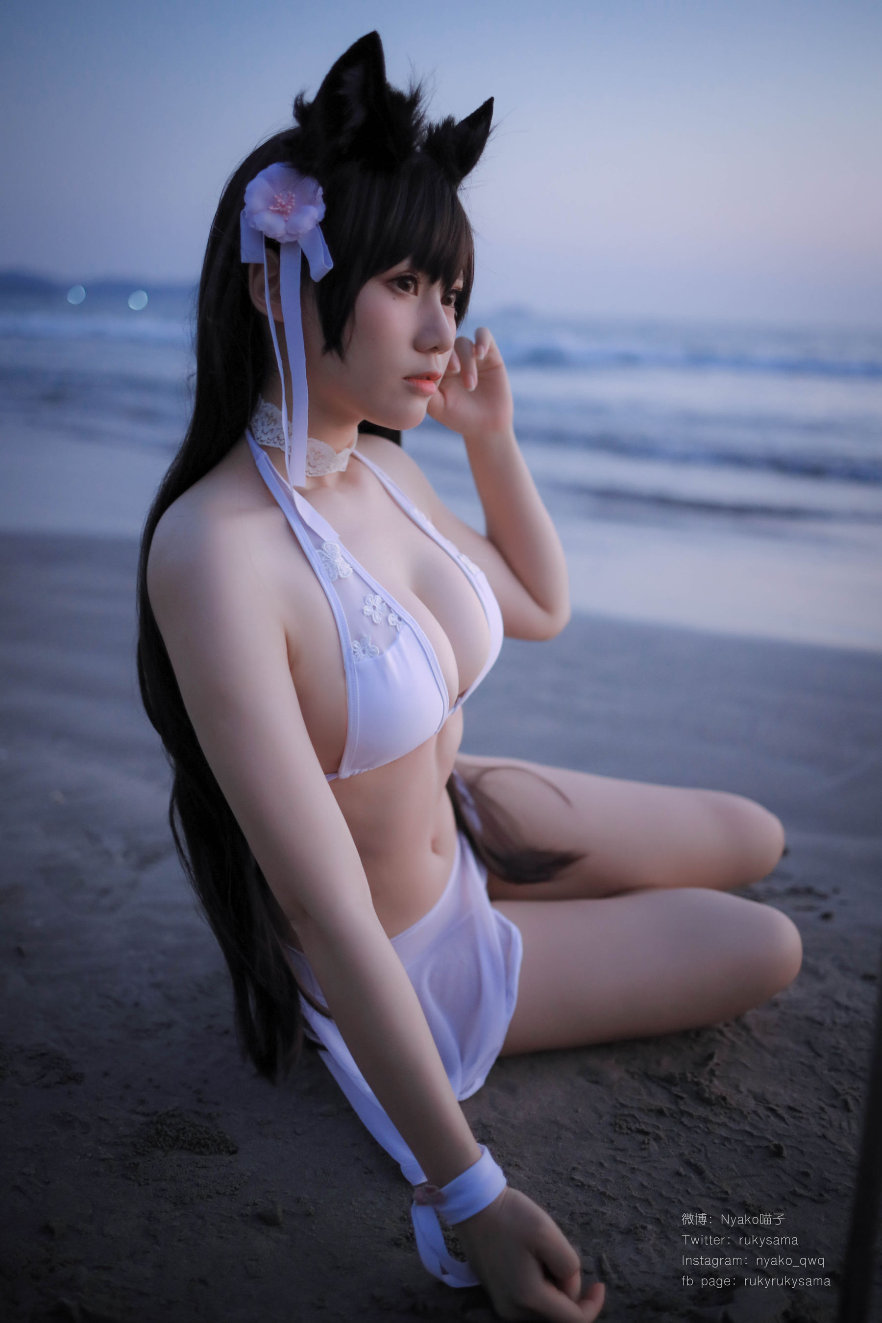 萌妹子Nyako喵子 爱宕泳装-图21
