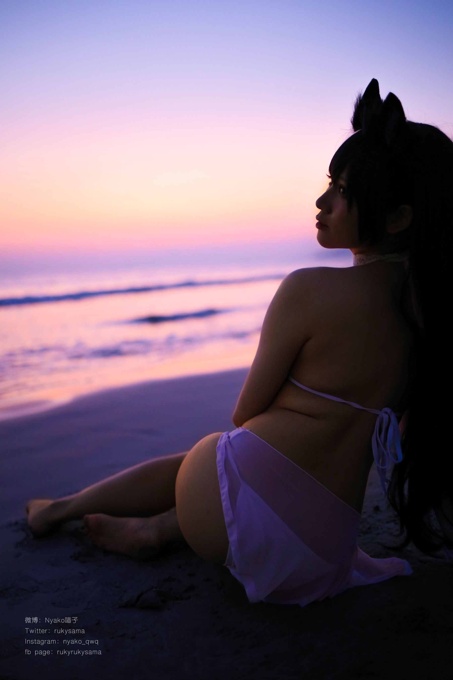 萌妹子Nyako喵子 爱宕泳装-图24
