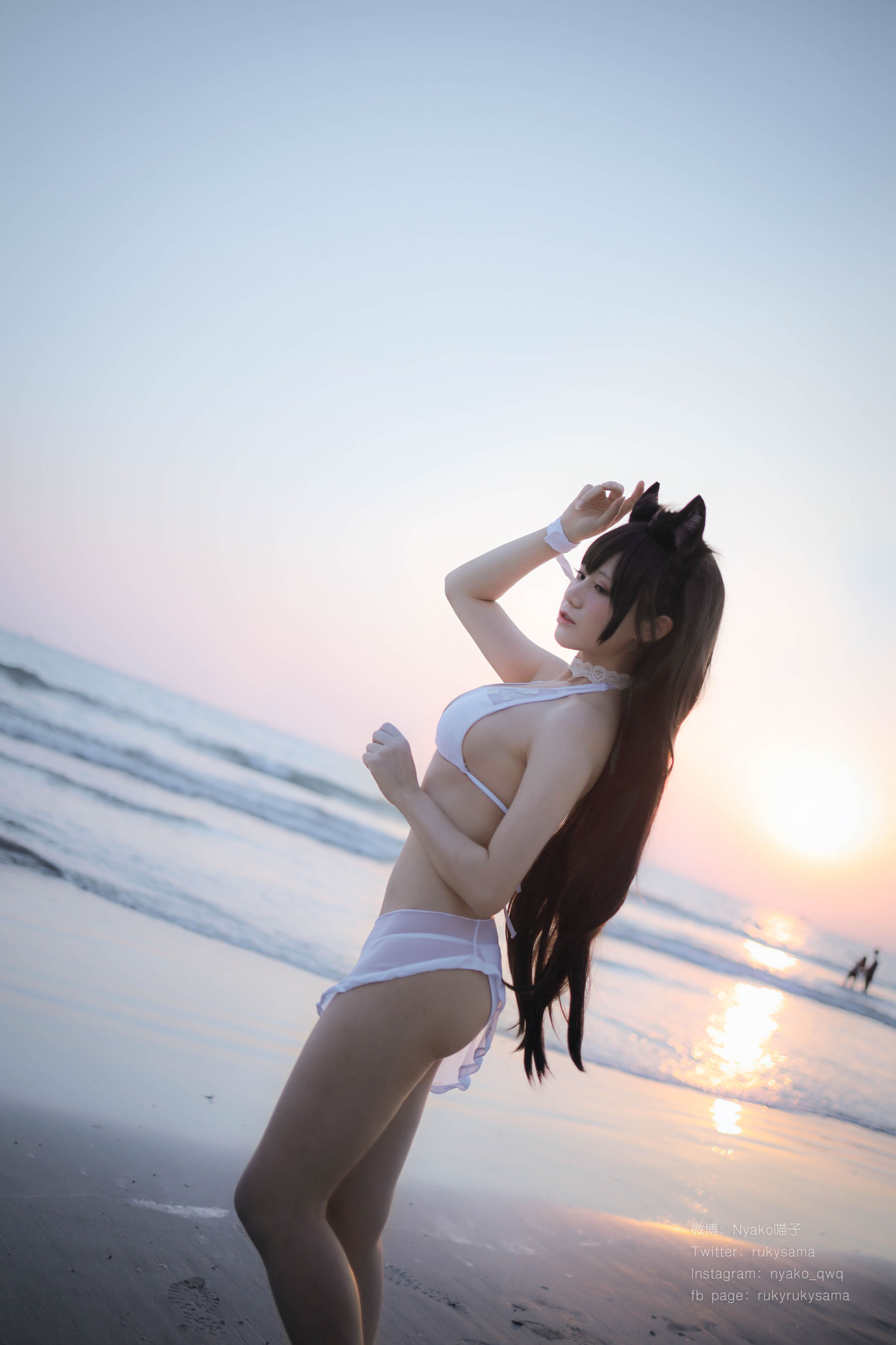 萌妹子Nyako喵子 爱宕泳装-图3