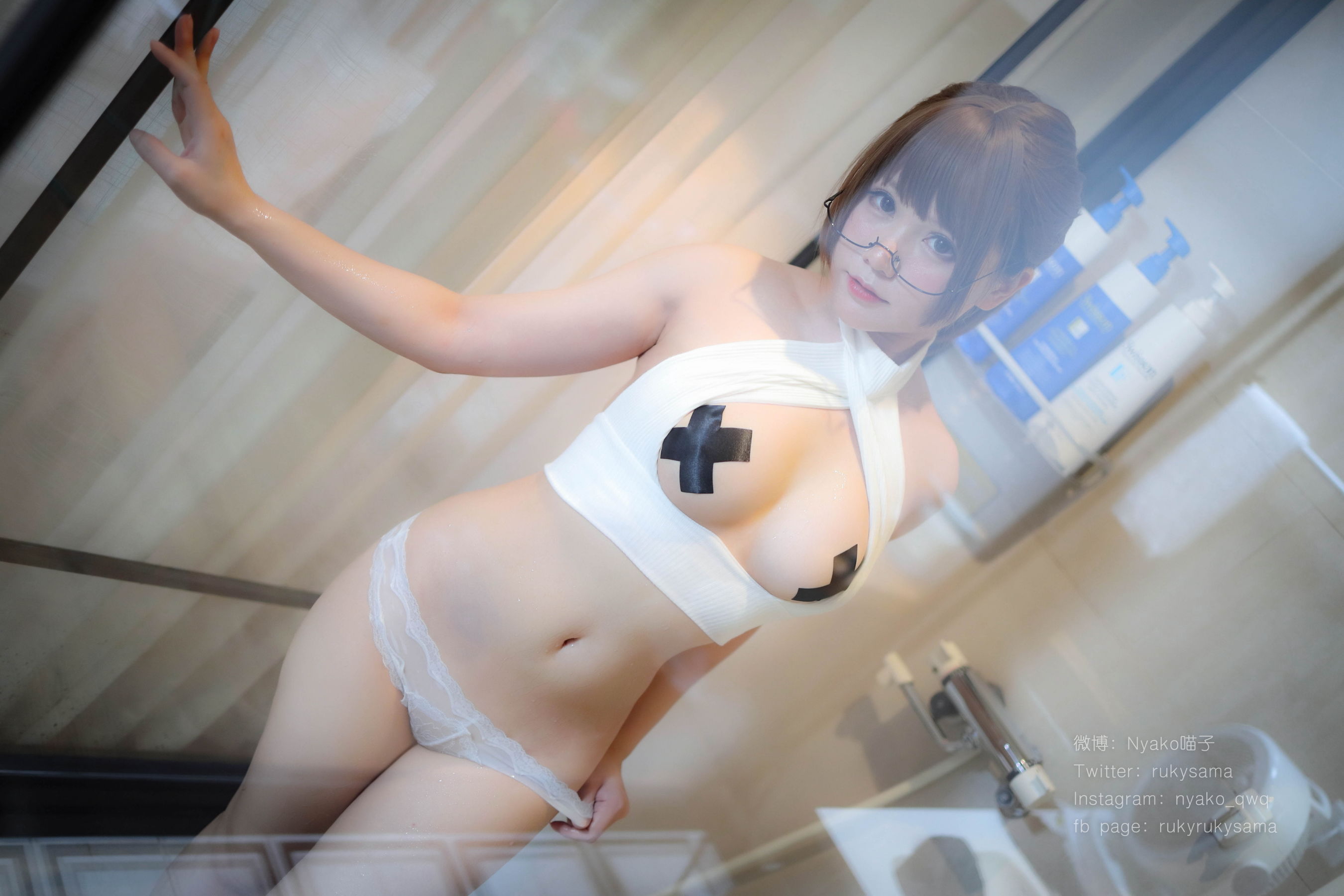 萌妹子Nyako喵子 黑丝制服眼镜娘-图67