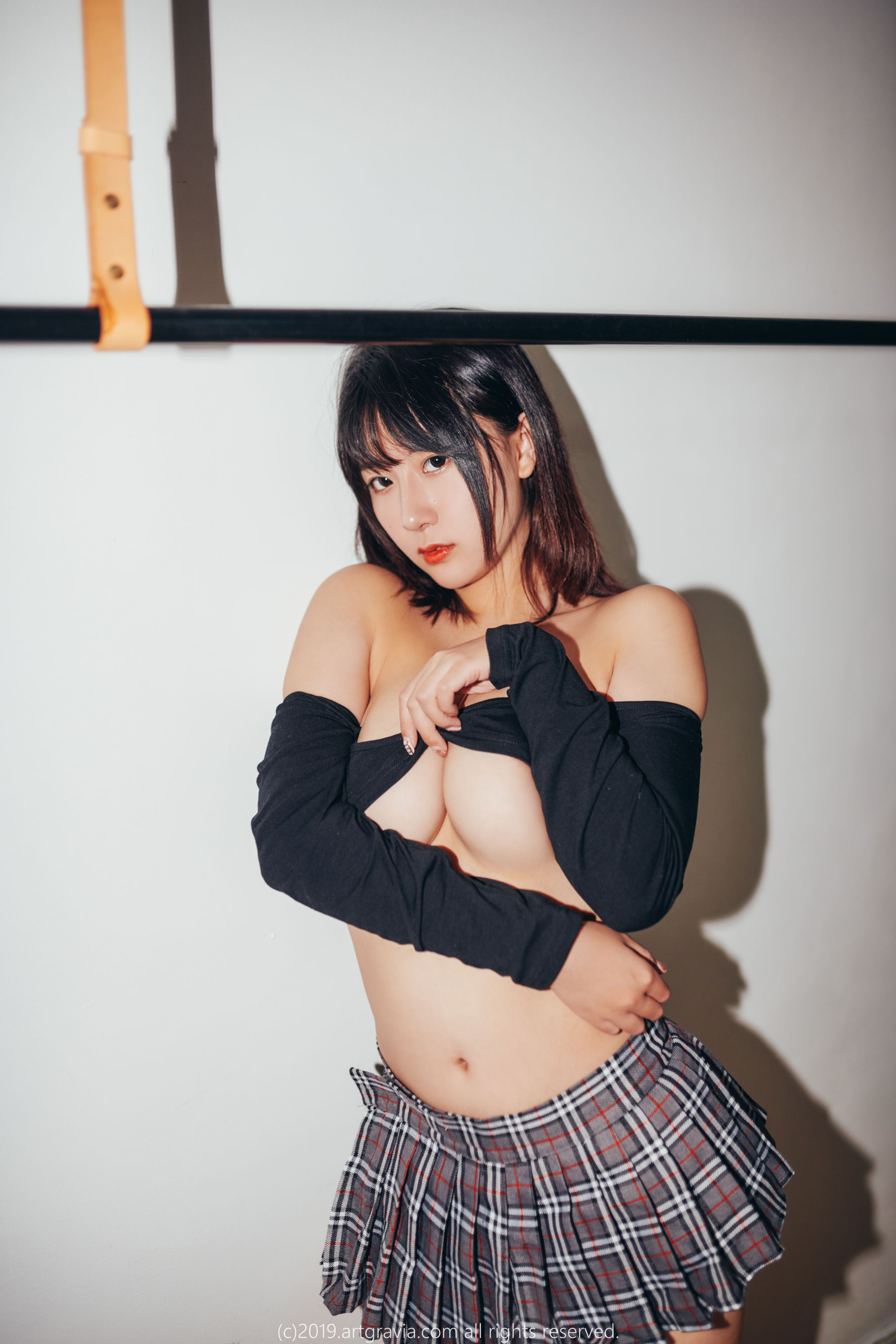 猫九酱Sakura 高叉连体衣&齐逼小短裙-图39