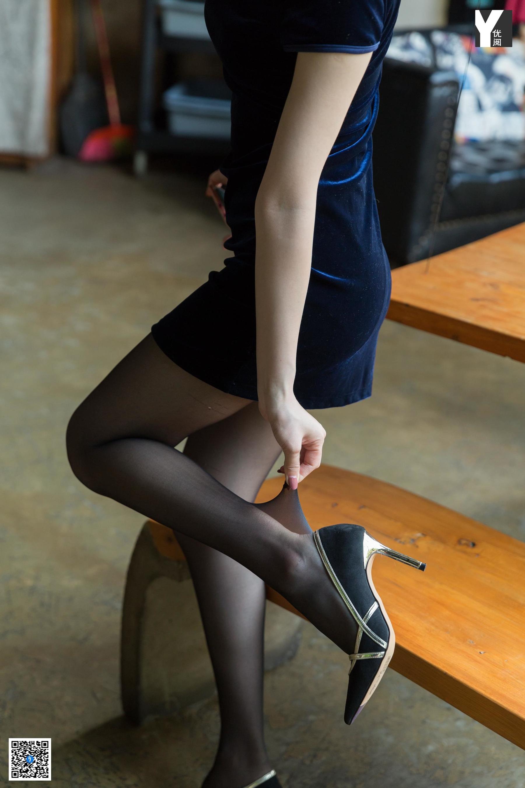 模特：紫薇《神秘绒面旗袍》-图6