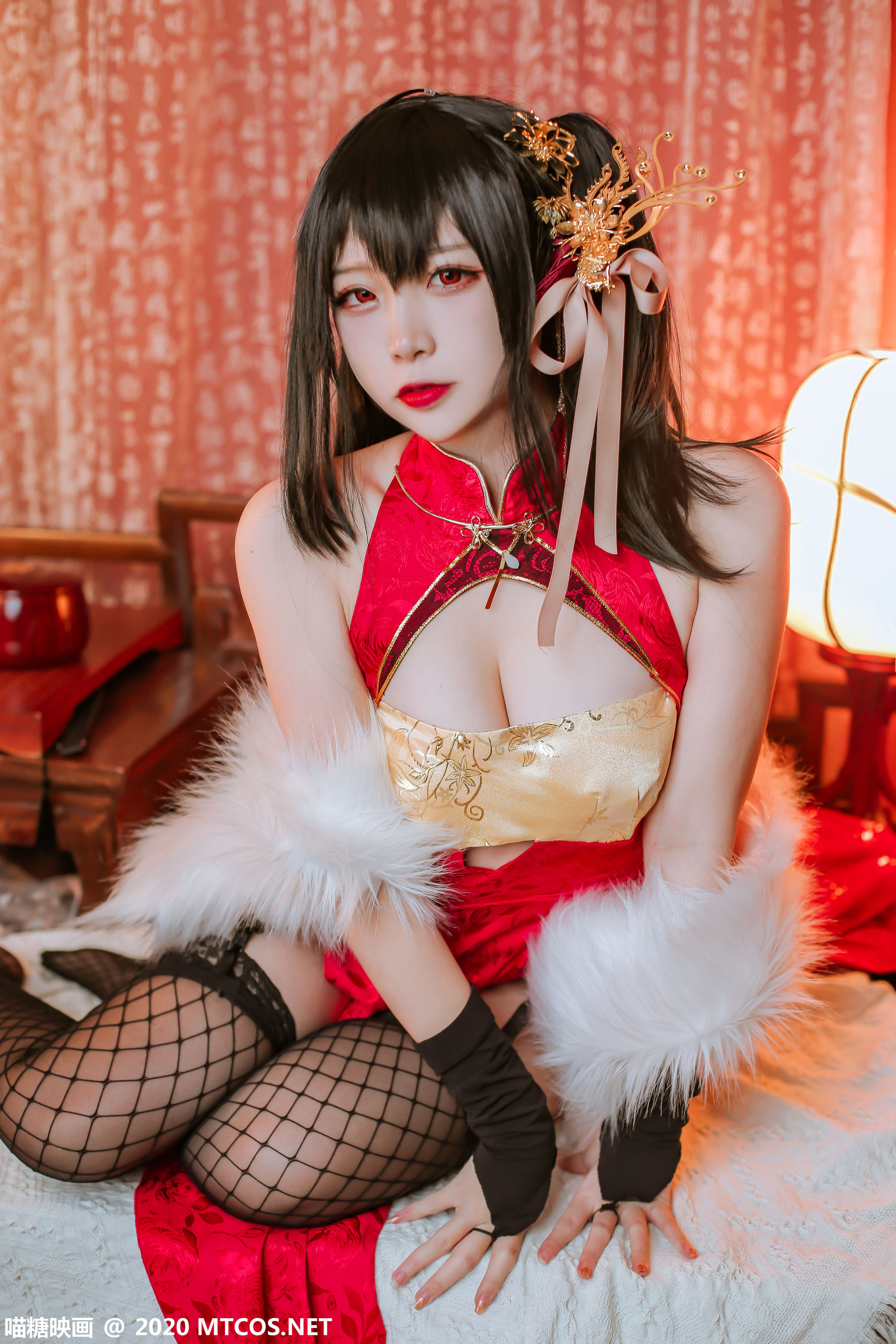 HML.018 碧蓝大凤旗袍-图35