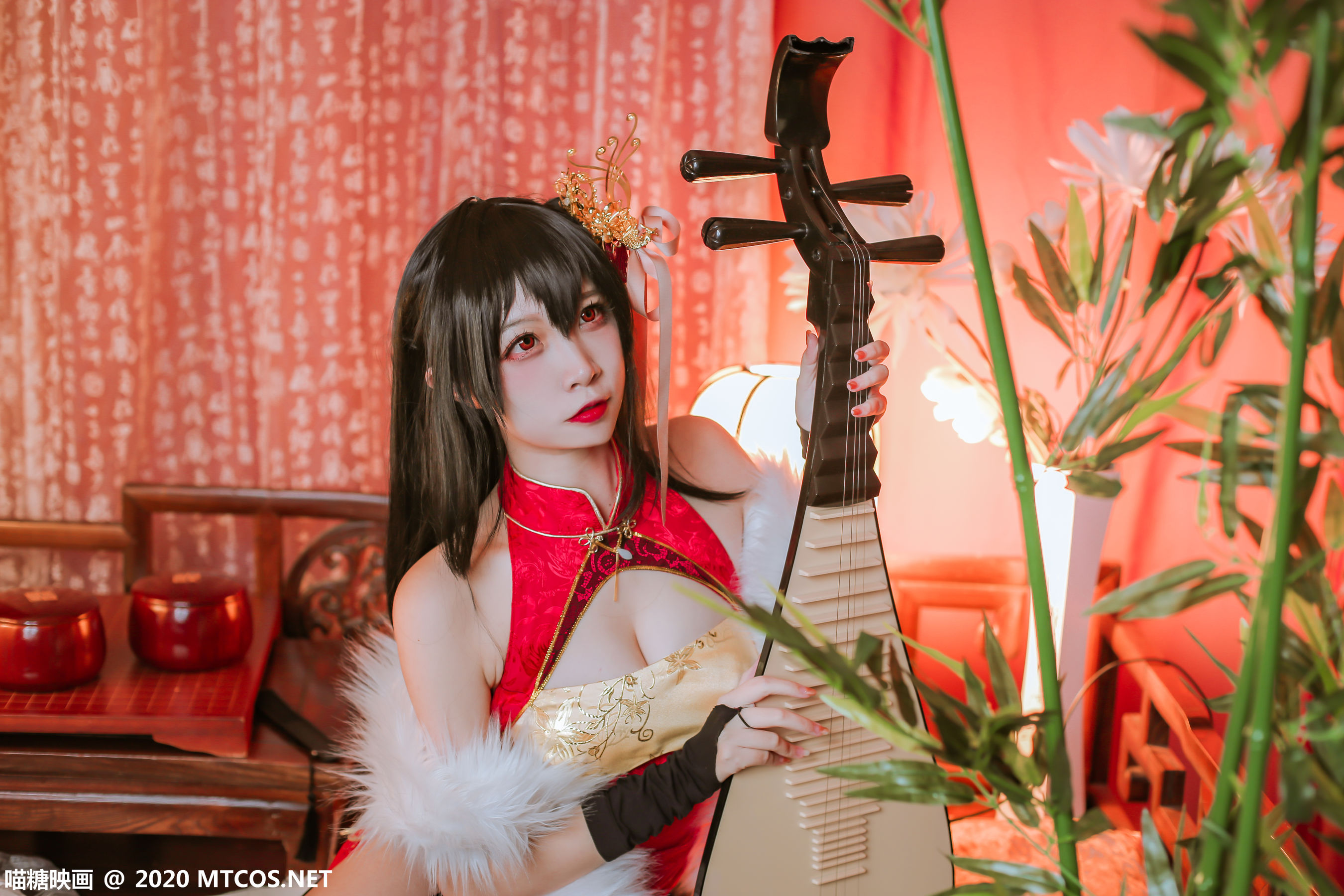 HML.018 碧蓝大凤旗袍-图6