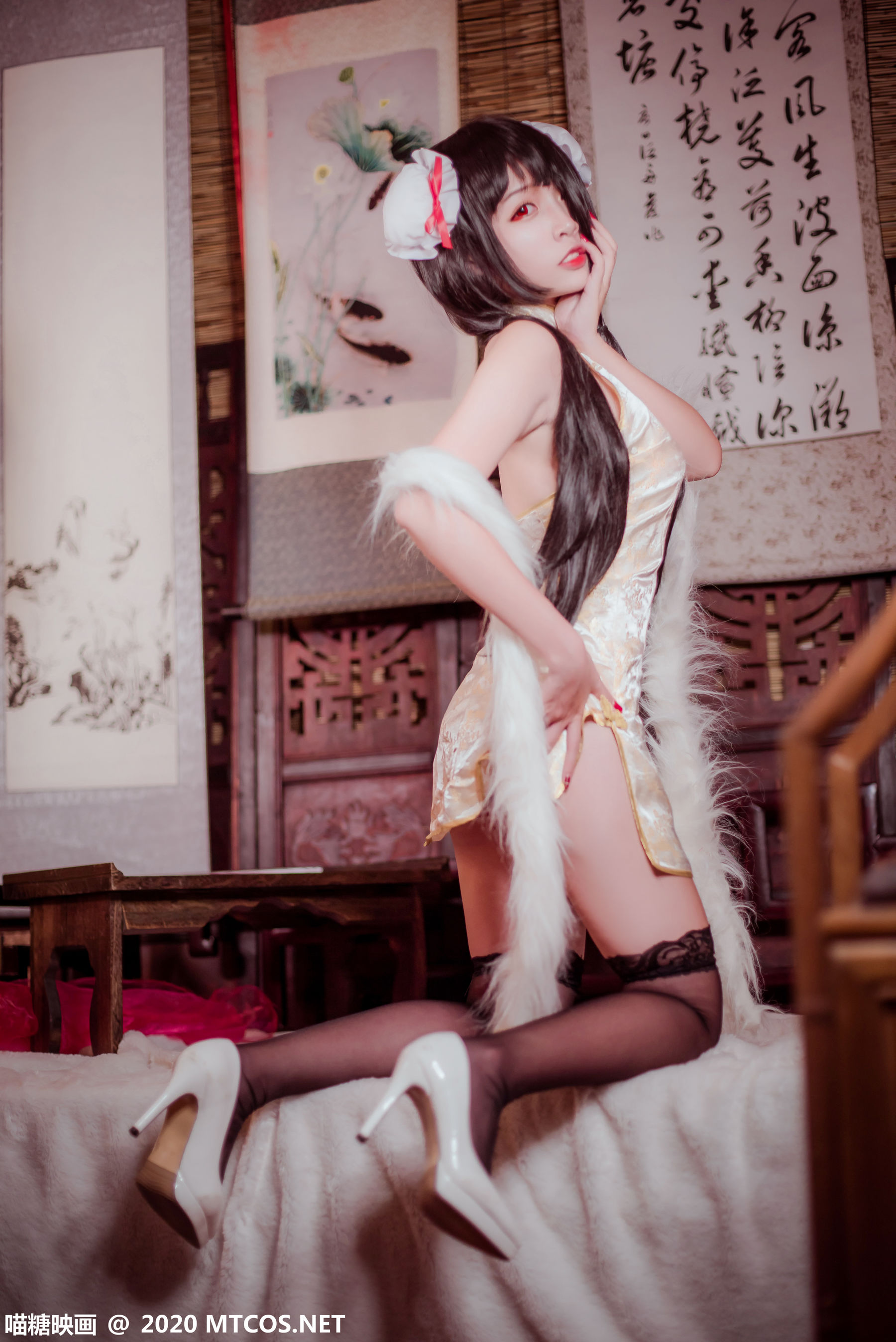 HML.019 狂三黑丝旗袍-图27